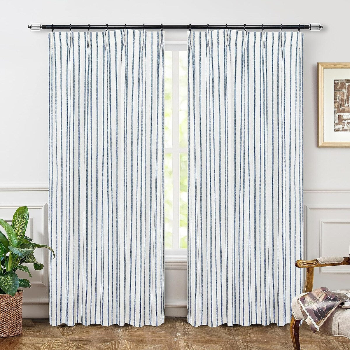 DriftAway Farmhouse Linen Blend Blackout Curtains