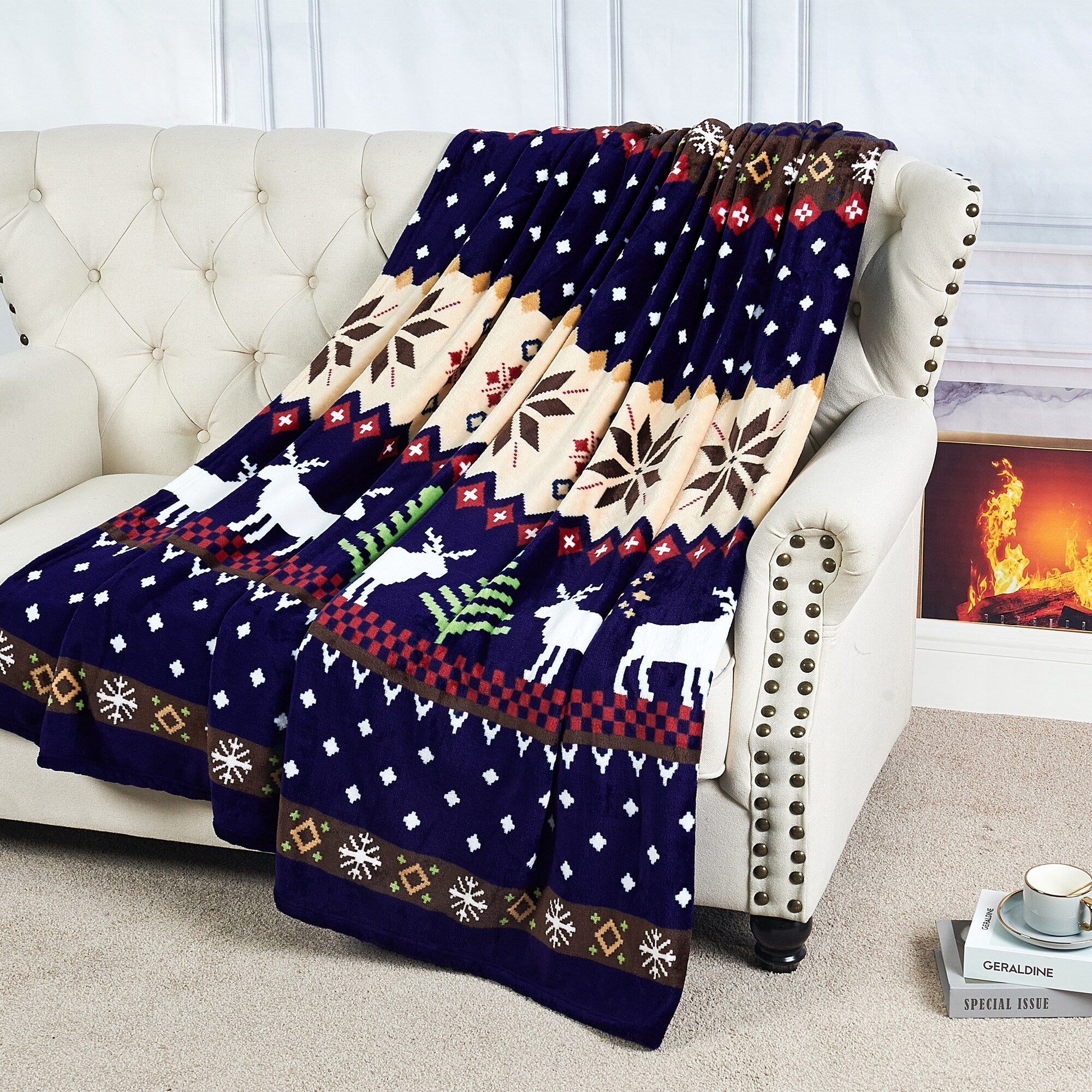 Serenta Printed Christmas Flannel Fleece Blanket