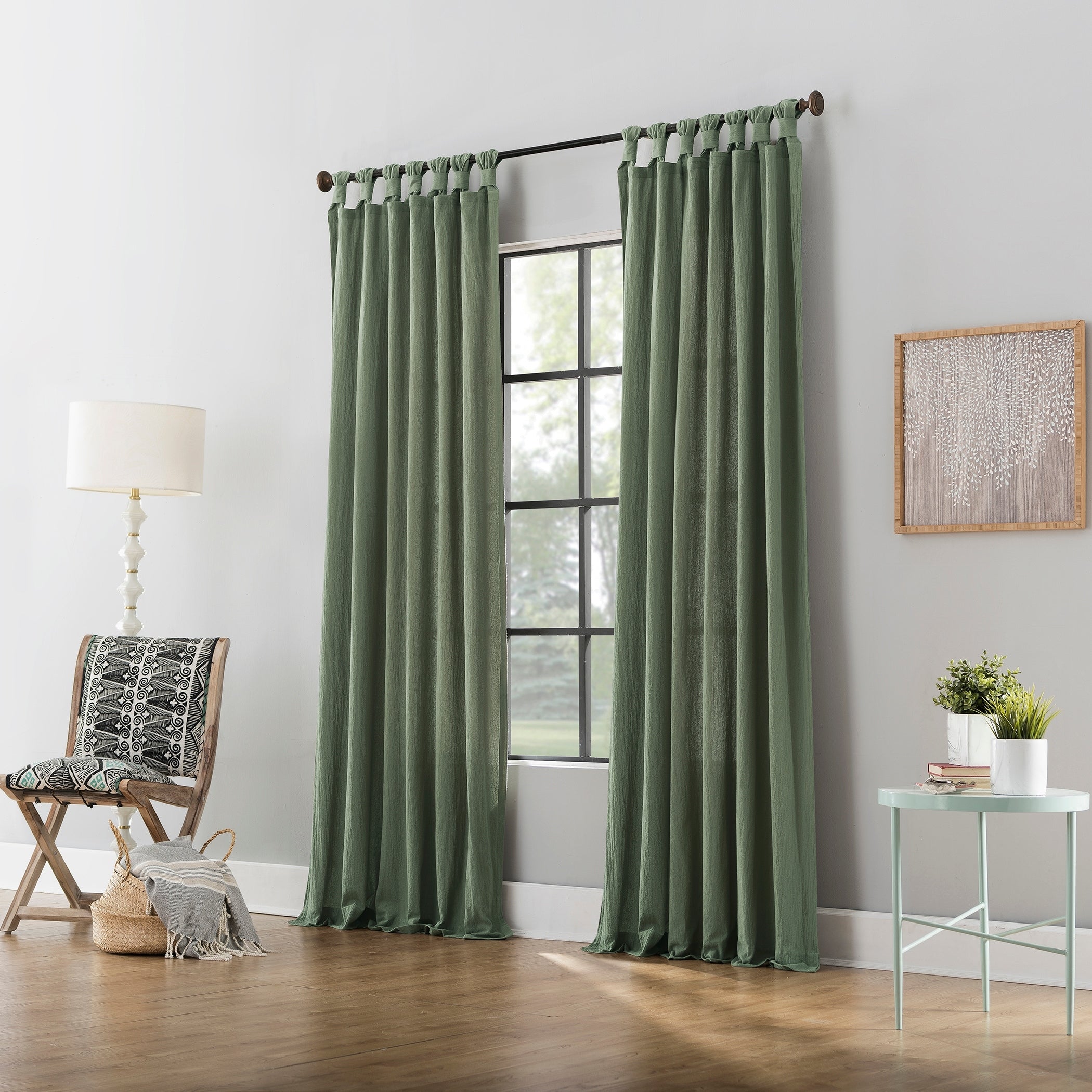 Archaeo Washed Cotton Twist Tab Curtain, Single Panel