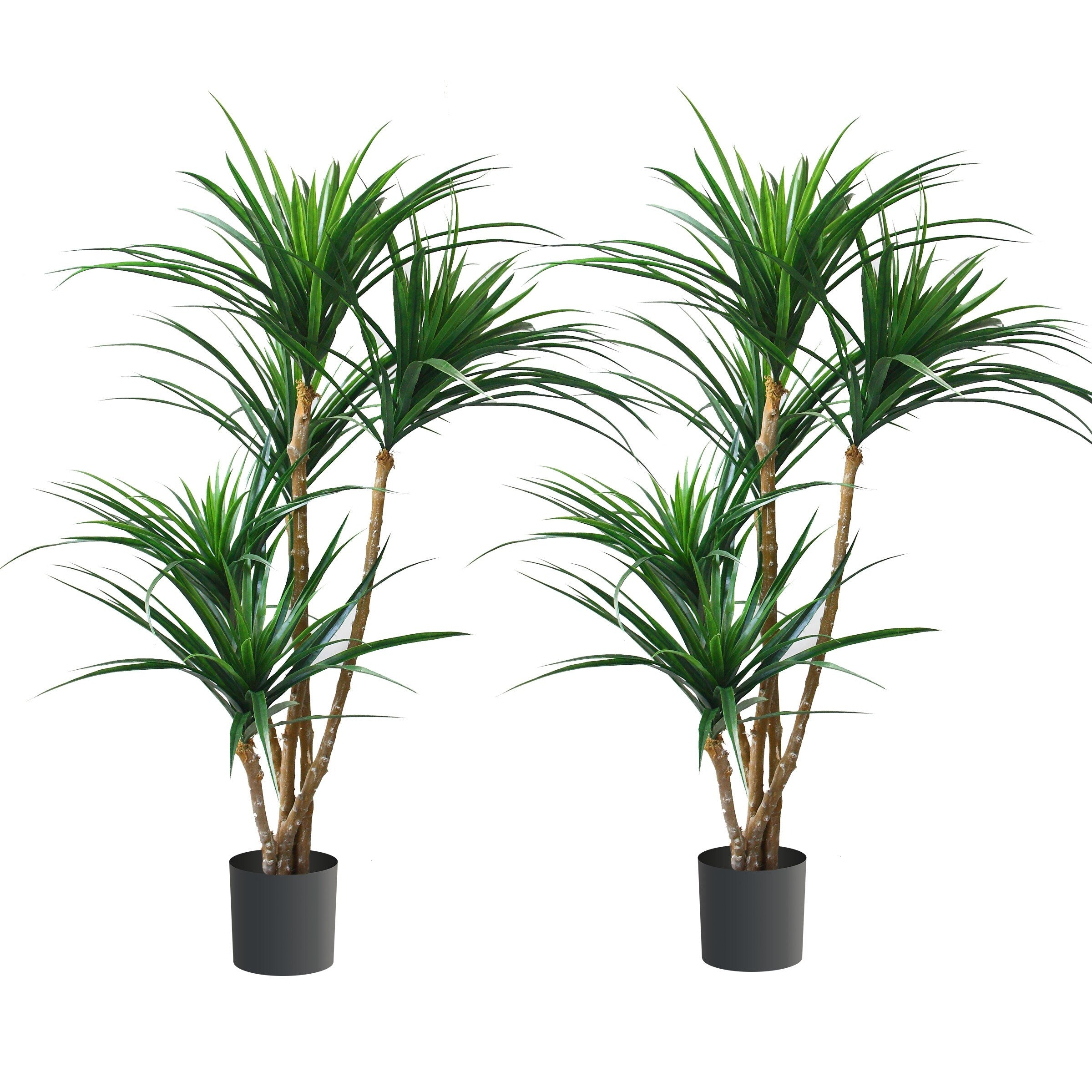 Tropical UV Resistant Yucana Artificial Tree with Rubber Leaves and Natural