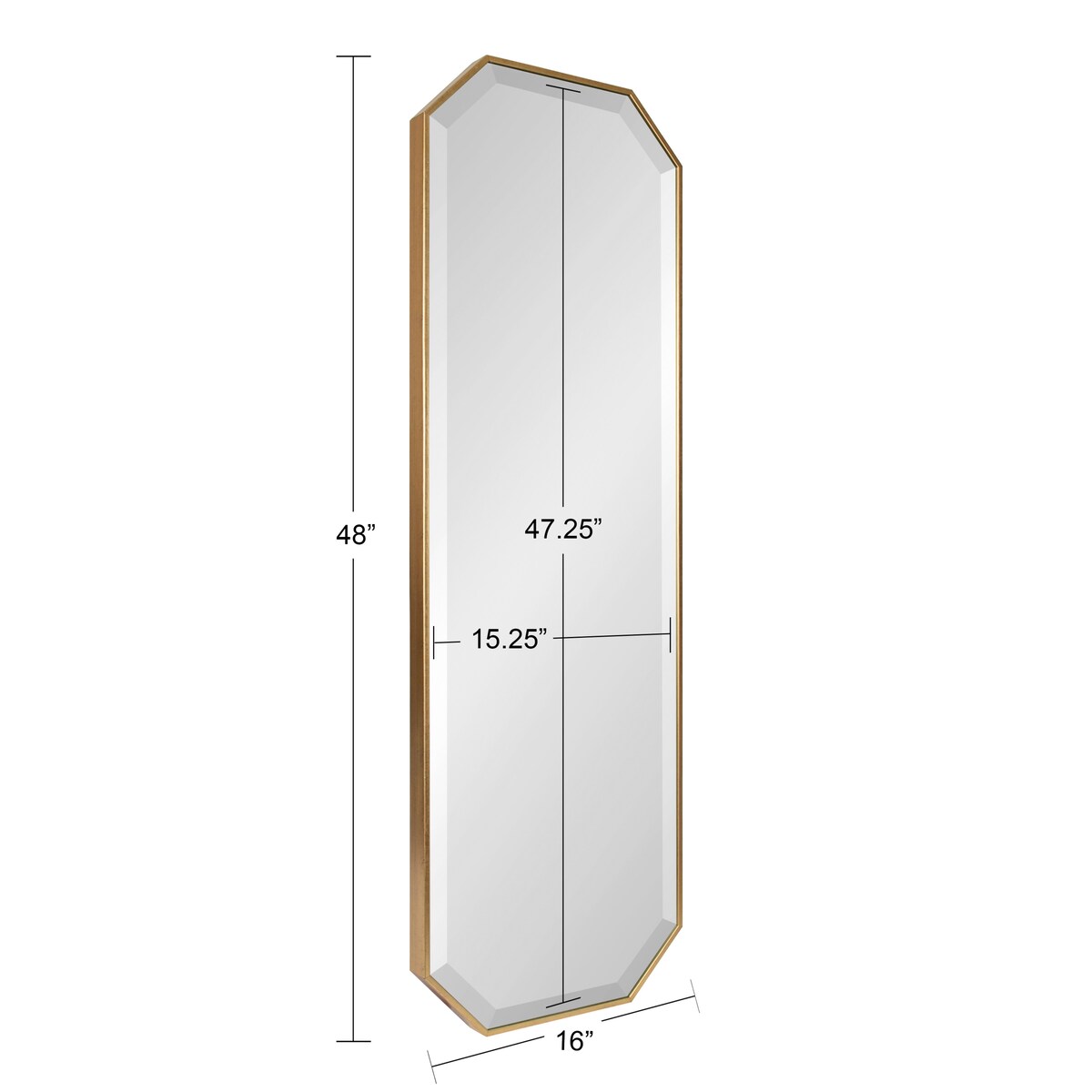 Kate and Laurel Rhodes Octagon Panel Framed Wall Mirror