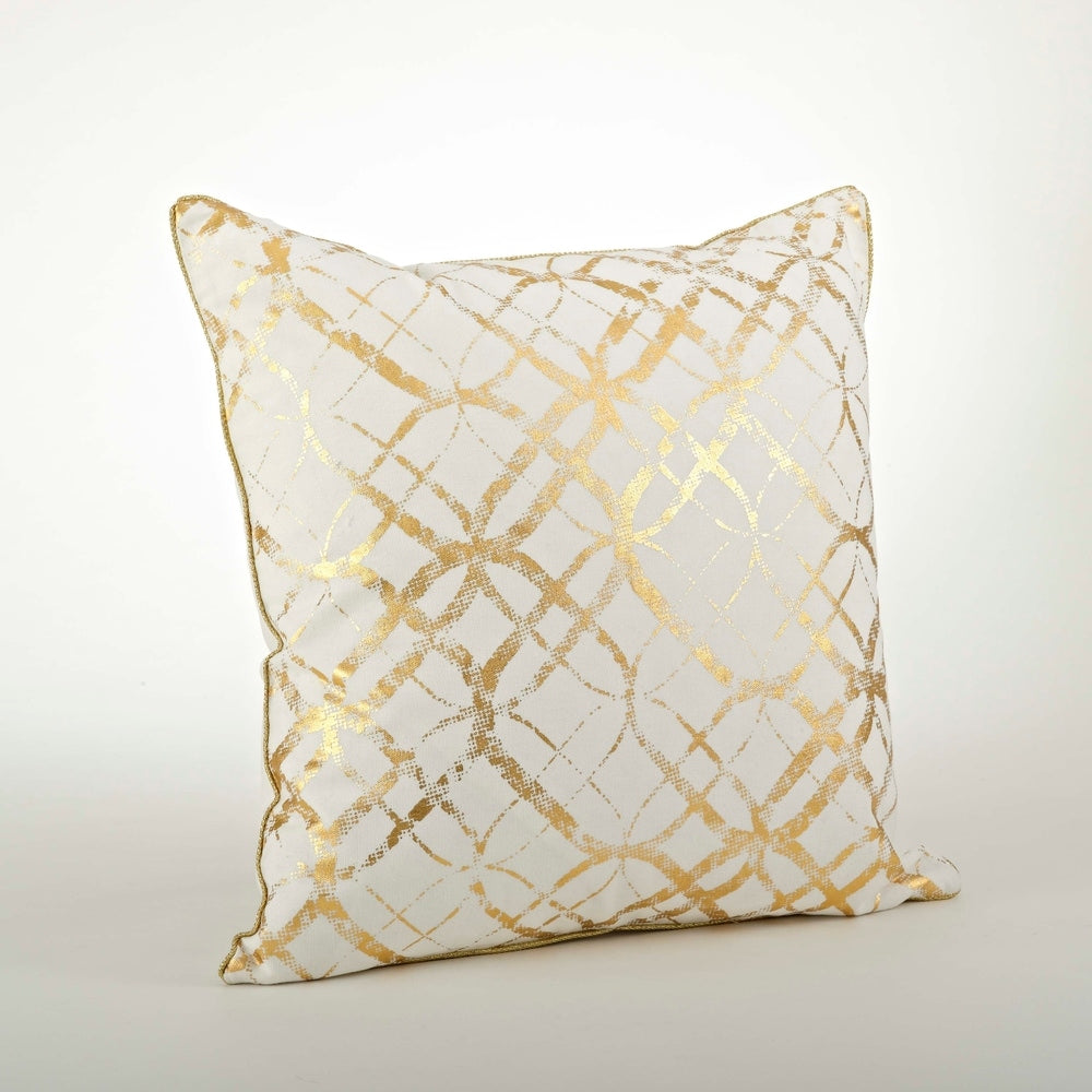 Metallic Foil Print Throw Pillow