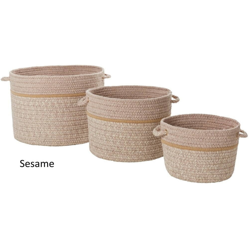 Seaport Wool Blend Storage Basket