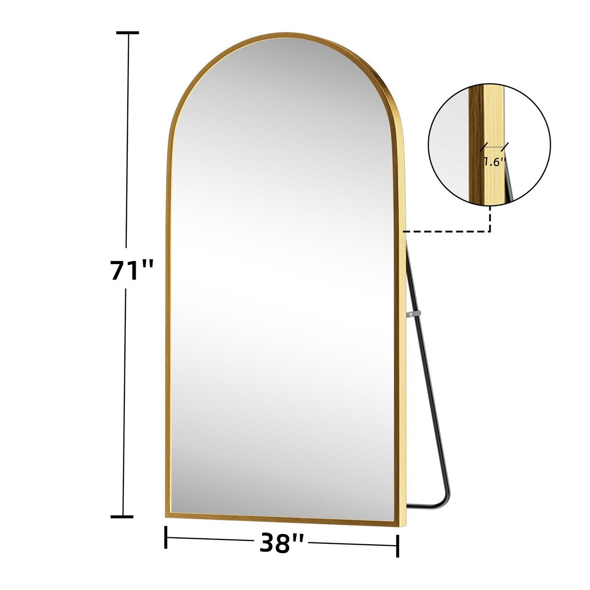 Arched Mirror Modern Full-length Mirror Floor Mirror - 71*38