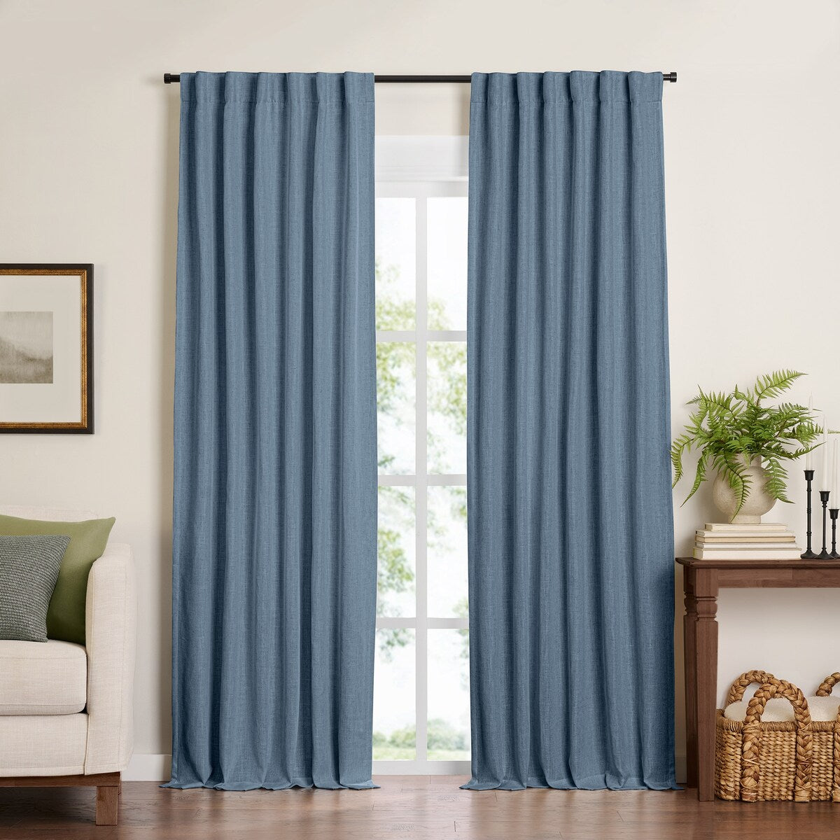 Harrow Solid Texture Blackout Window Single Curtain Panel