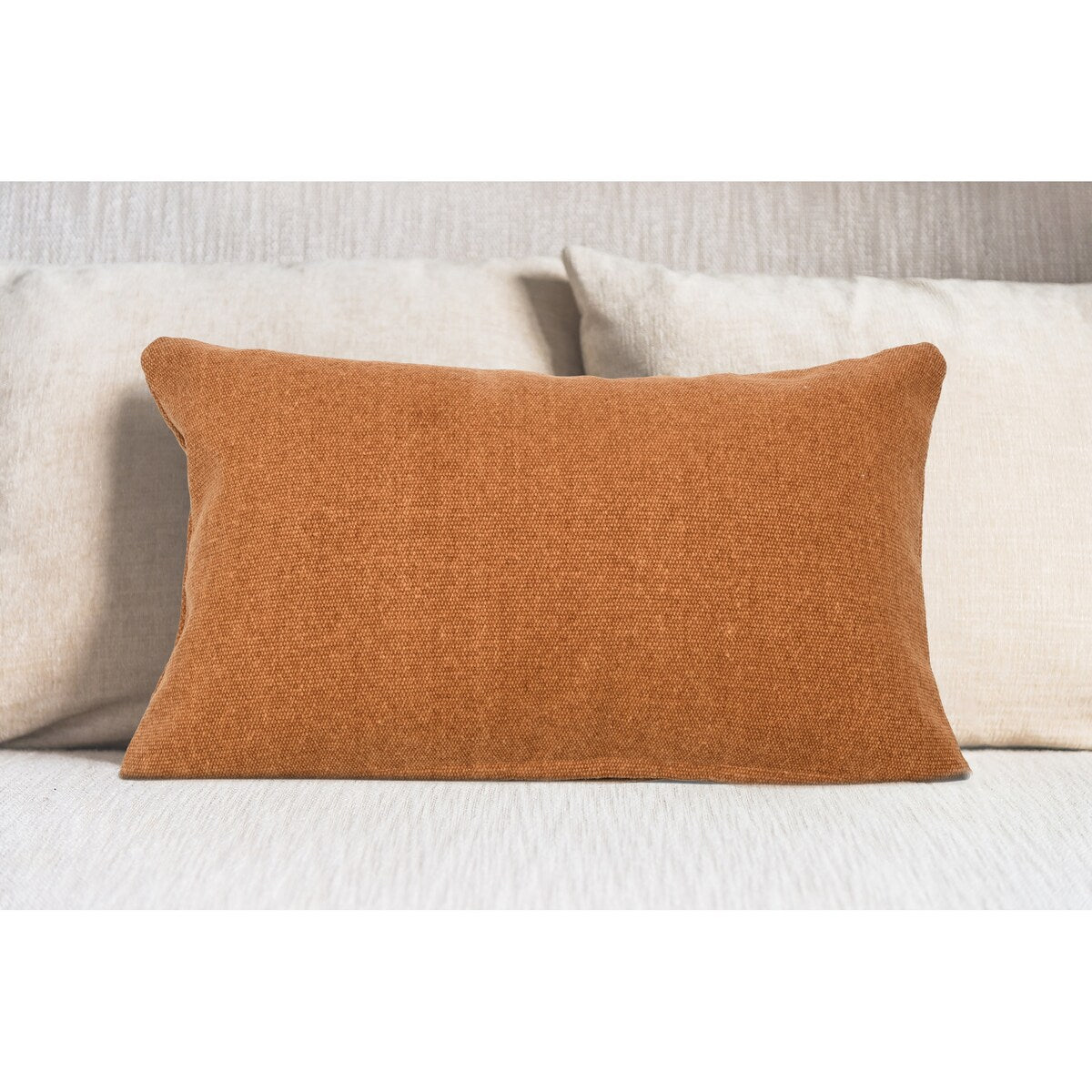 Woven Canvas Lumbar Pillow Cover