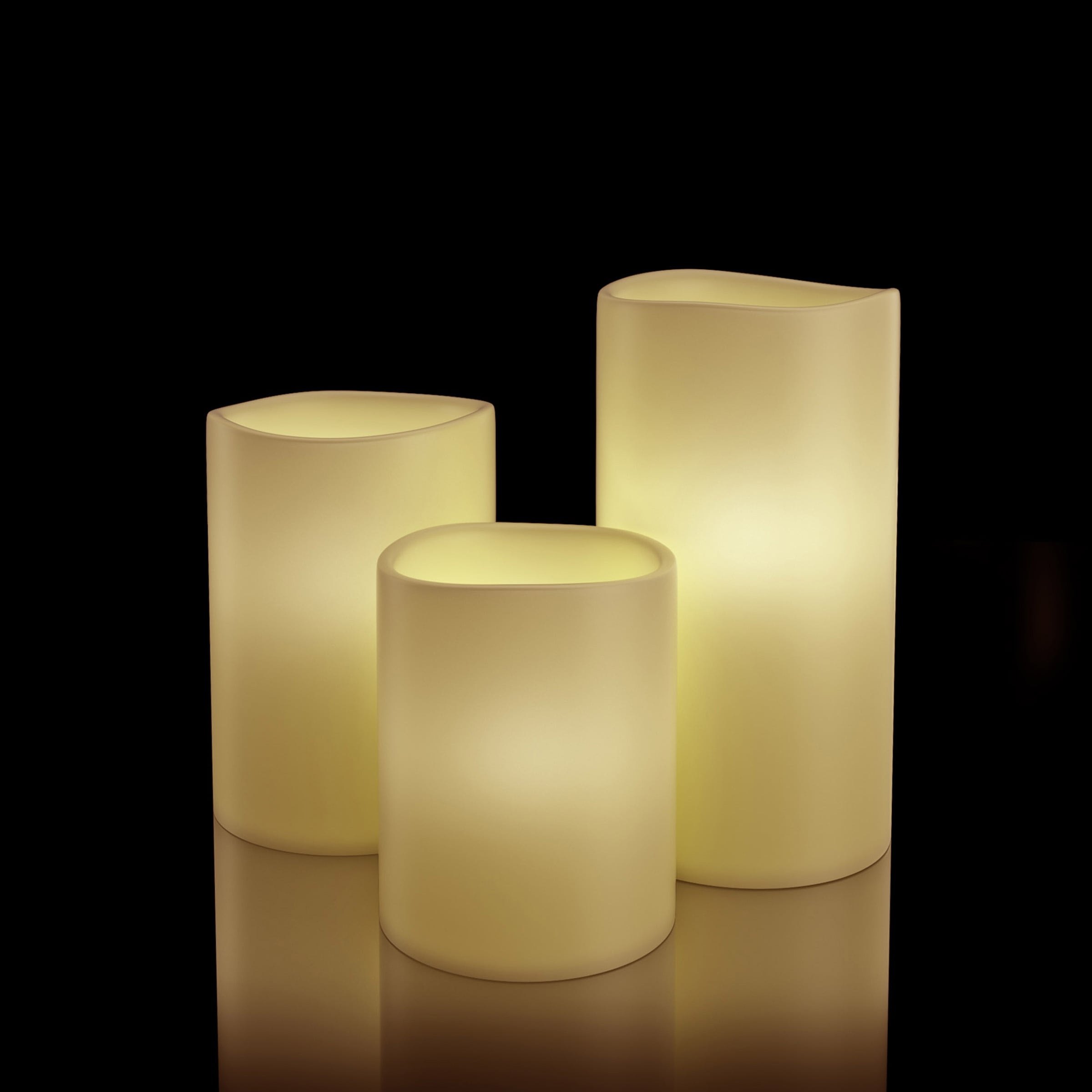 Lavish Home 3PC LED Flameless Candle Set with Remote