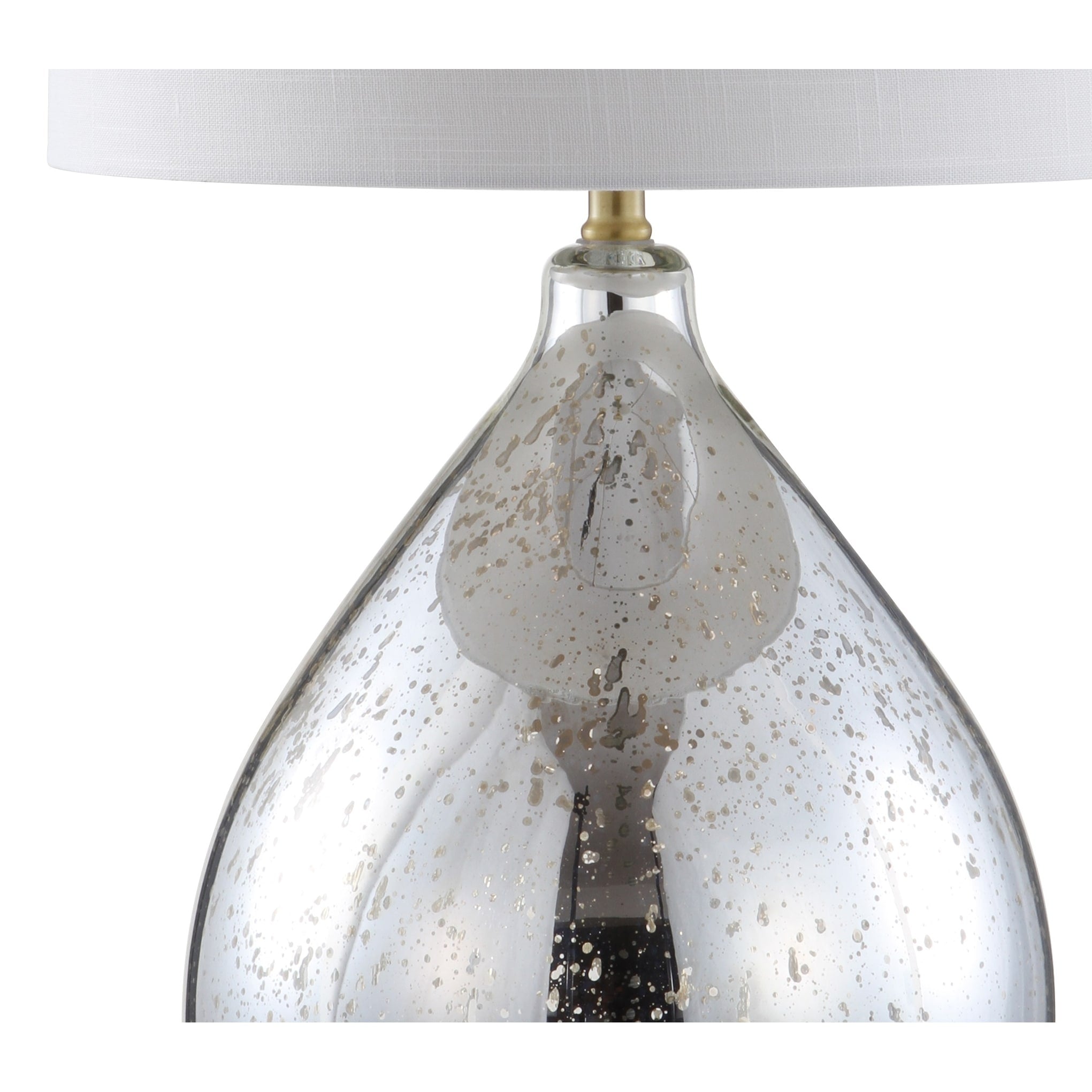 Rae 30.75 Glass/Metal LED Table Lamp, Mercury Silver by JONATHAN Y