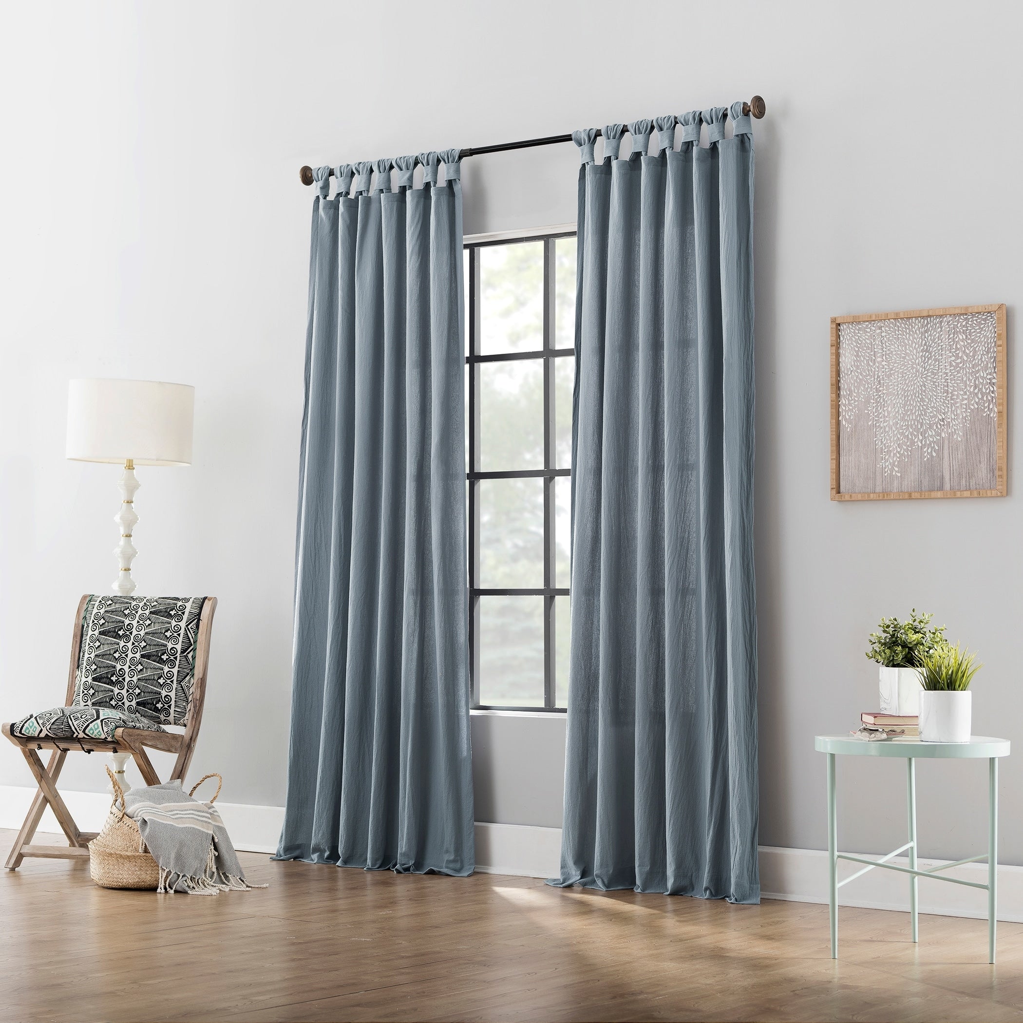 Archaeo Washed Cotton Twist Tab Curtain, Single Panel