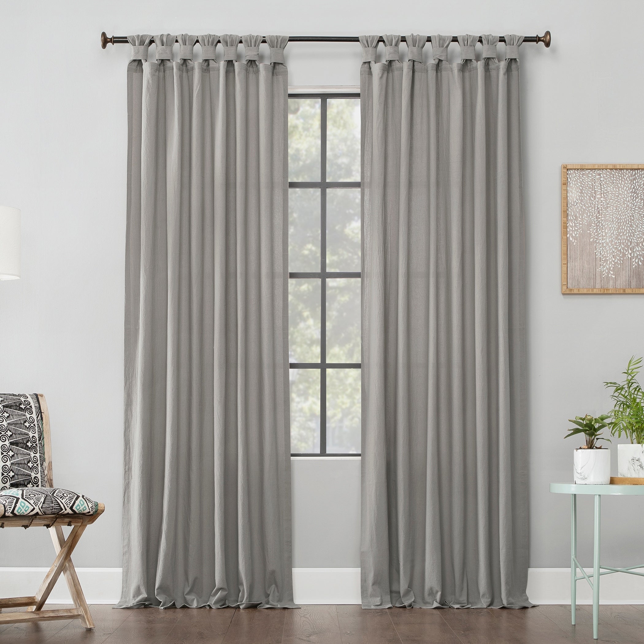 Archaeo Washed Cotton Twist Tab Curtain, Single Panel