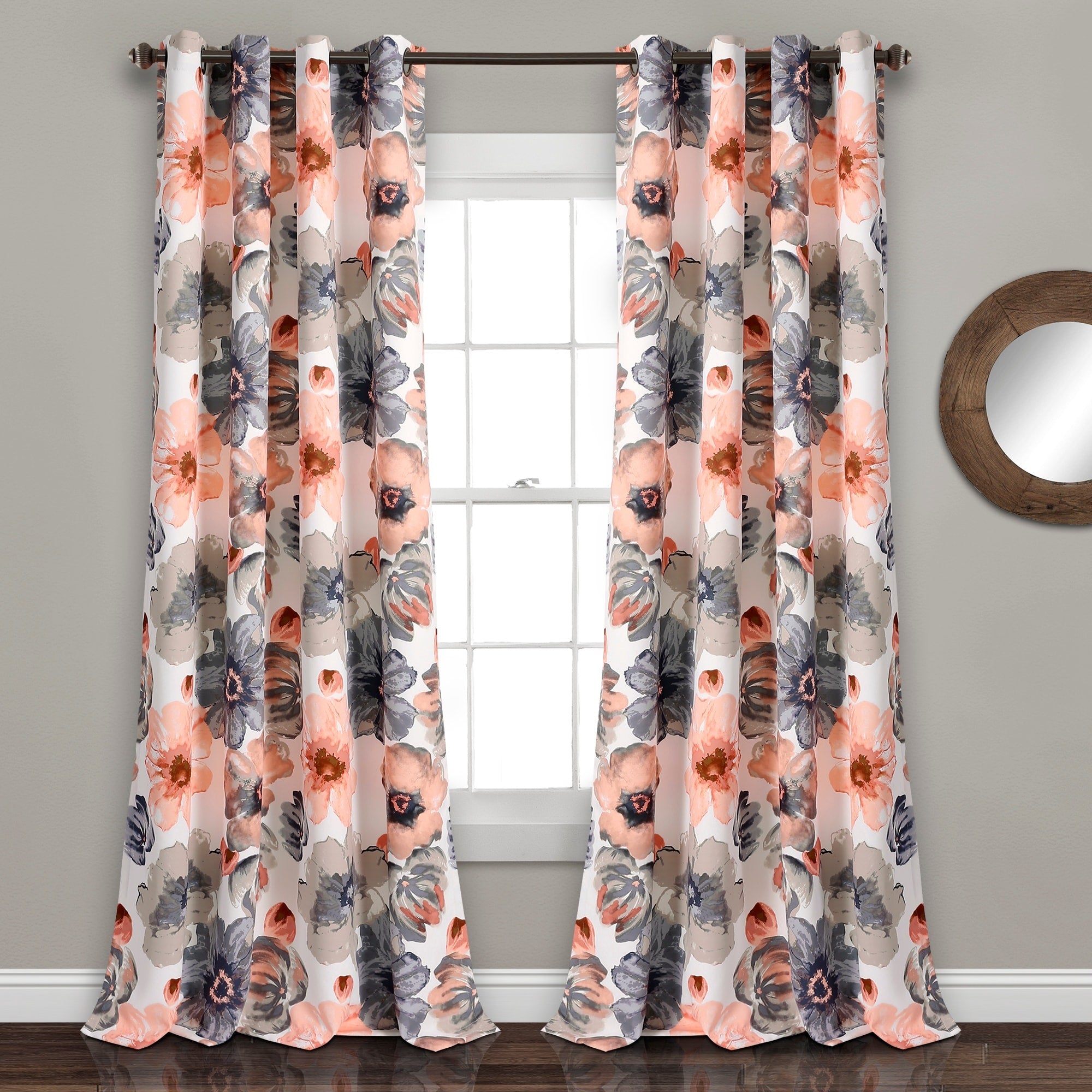 Lush Decor Leah Room Darkening Curtain Panel Pair