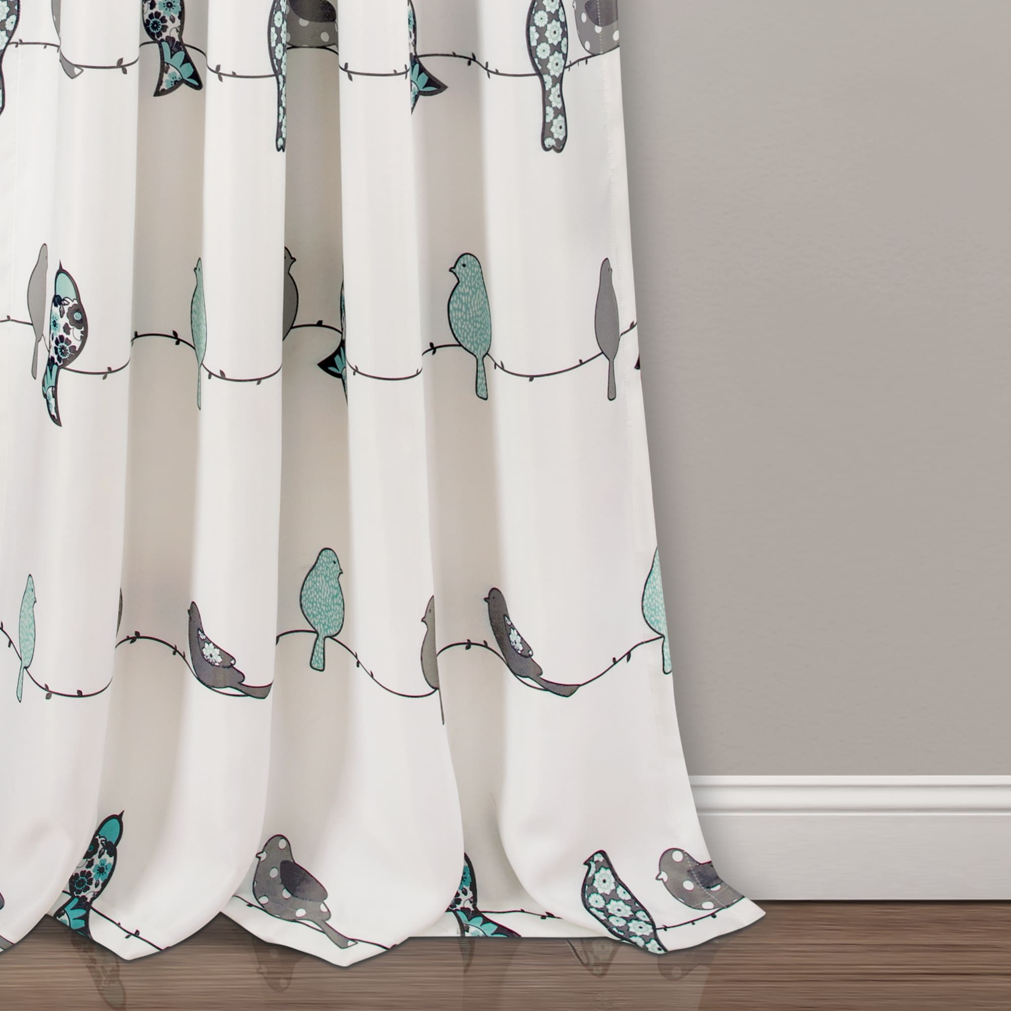 Lush Decor Rowley Birds Room Darkening Curtain Panel Pair