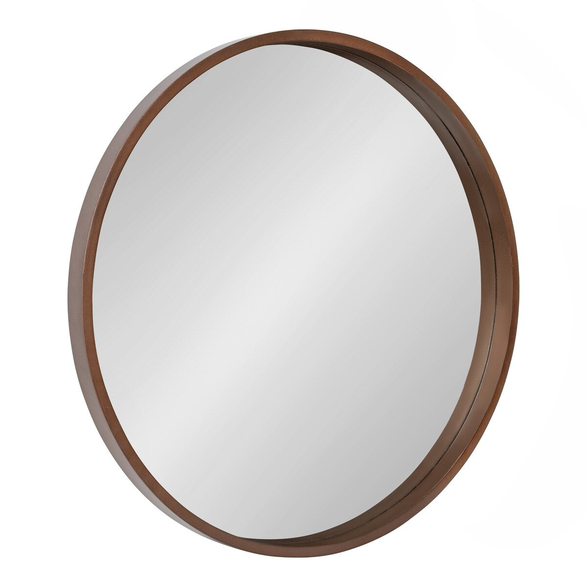 Kate and Laurel Travis Round Wood Accent Wall Mirror