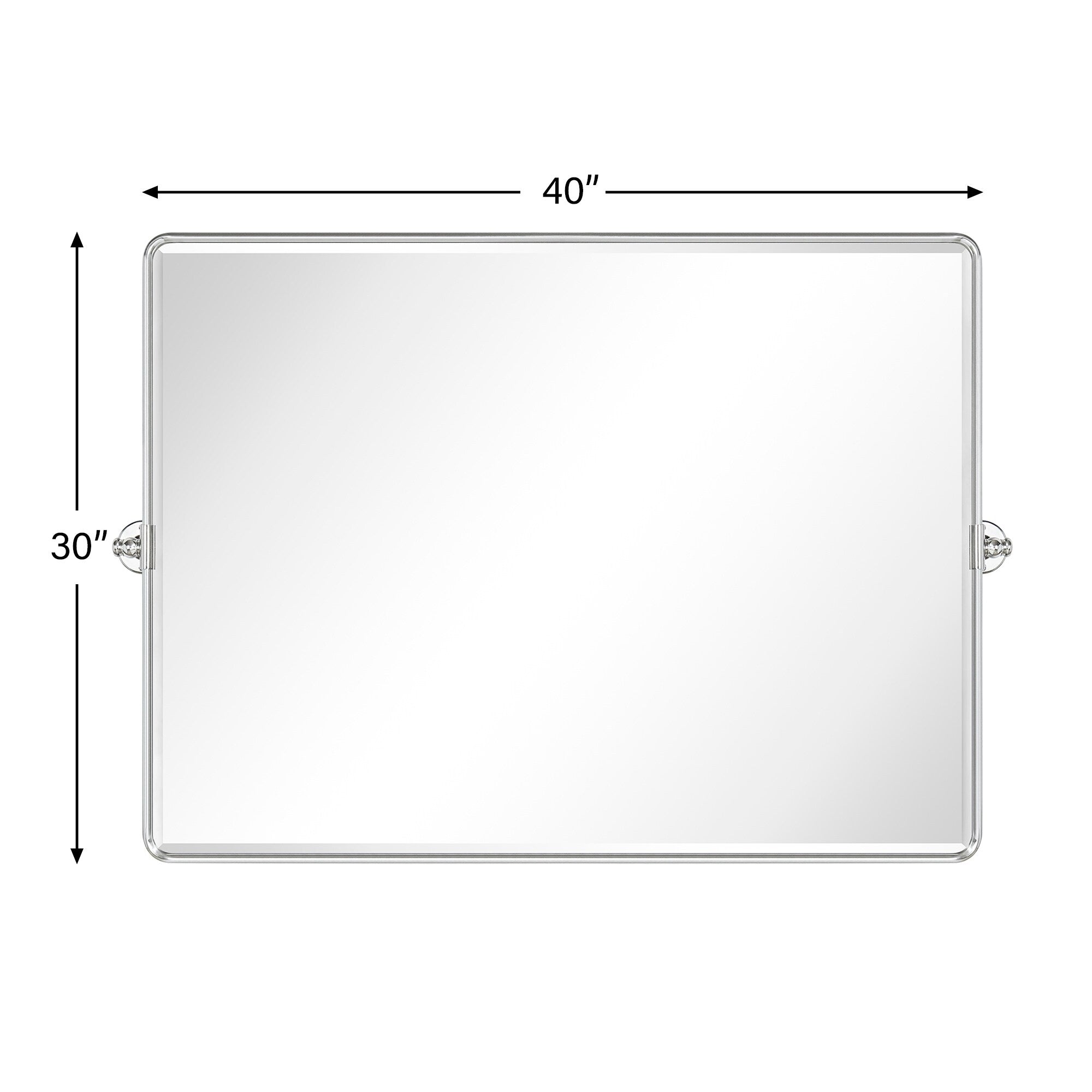 TEHOME Lutalo horizontal Beveled Bathroom / Vanity Mirror