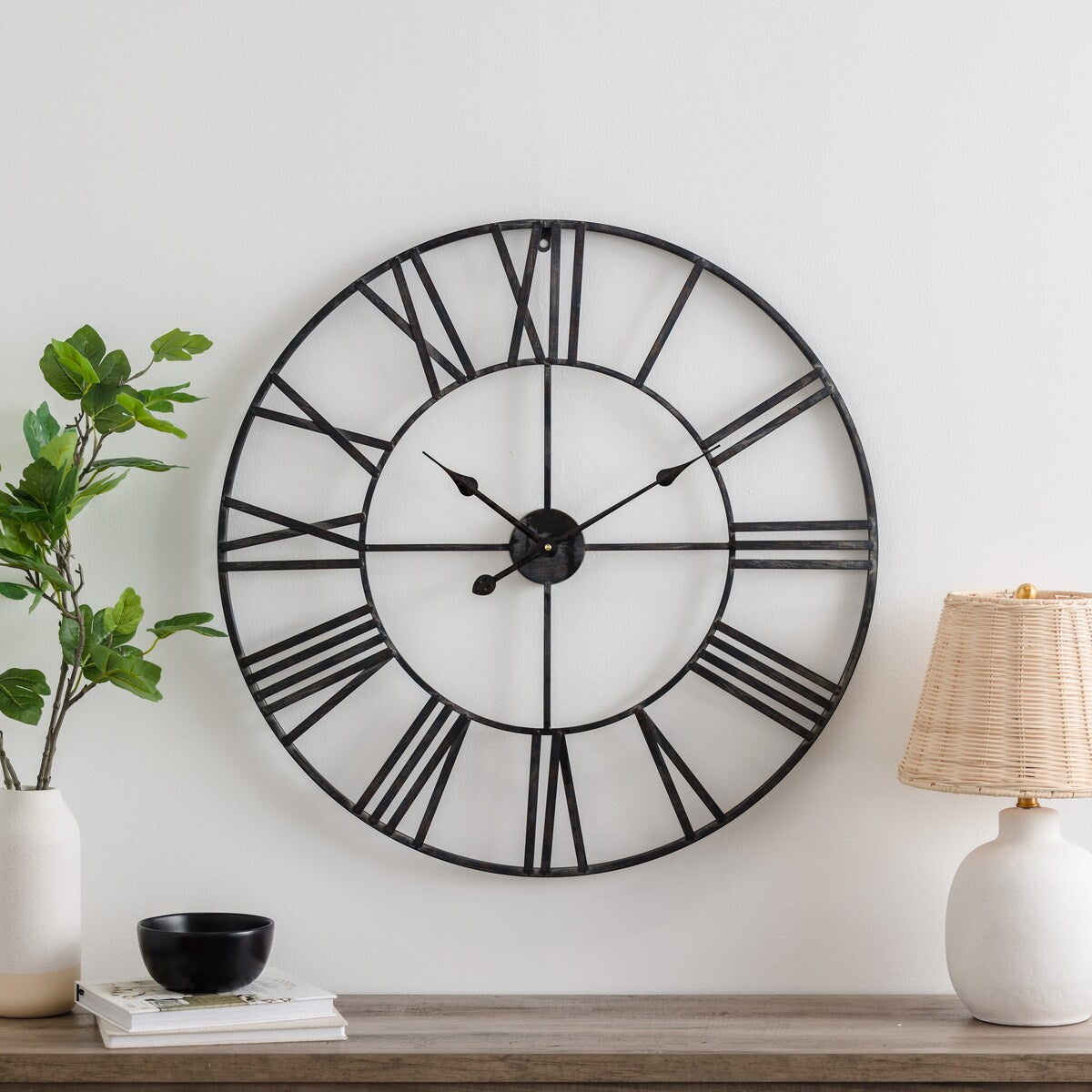 Solange Round Metal Wall Clock