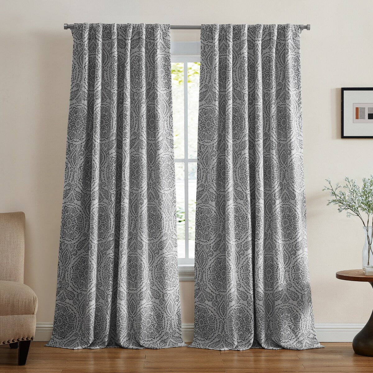 Giovanni Medallion Blackout Window Curtain Panel