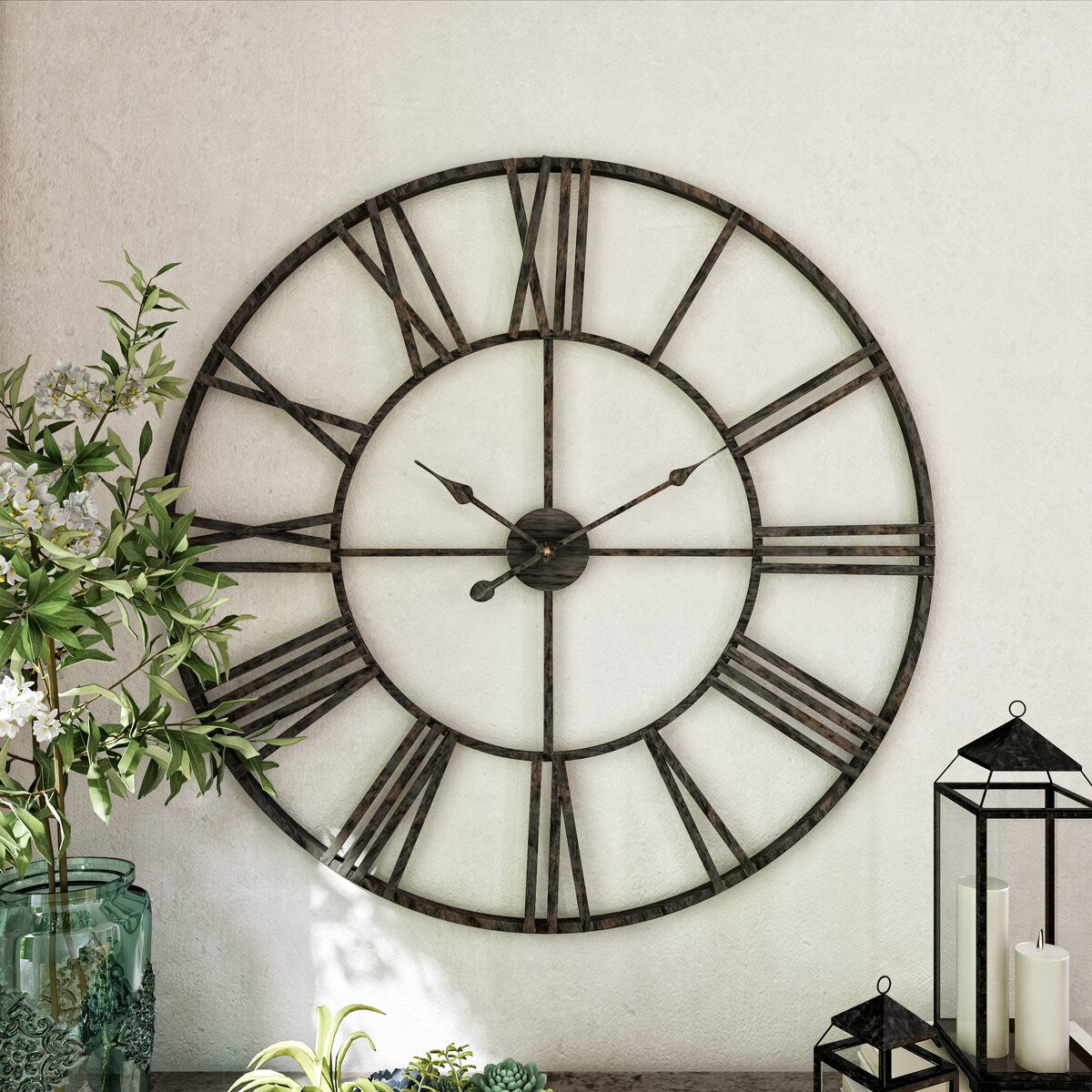 Solange Round Metal Wall Clock