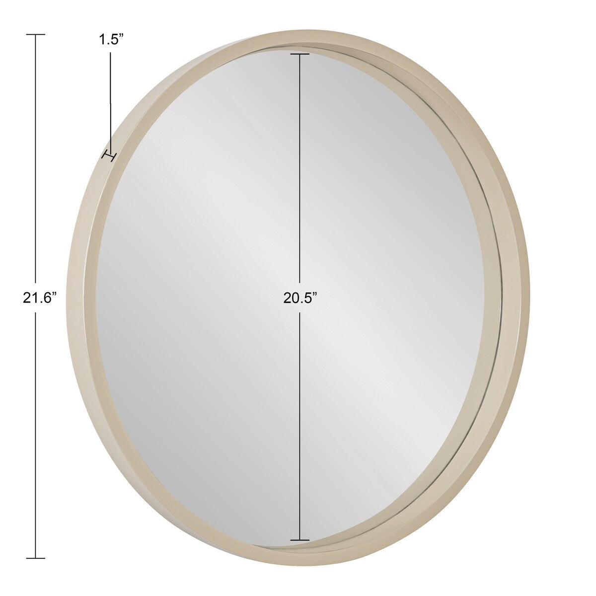 Kate and Laurel Travis Round Wood Accent Wall Mirror