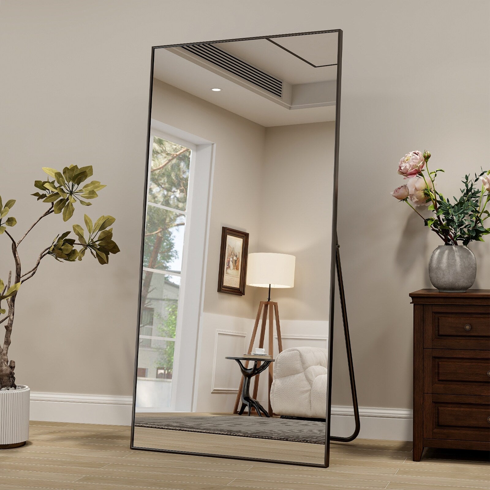 Large Standing Full Length Mirror Wall Decor for Hanging