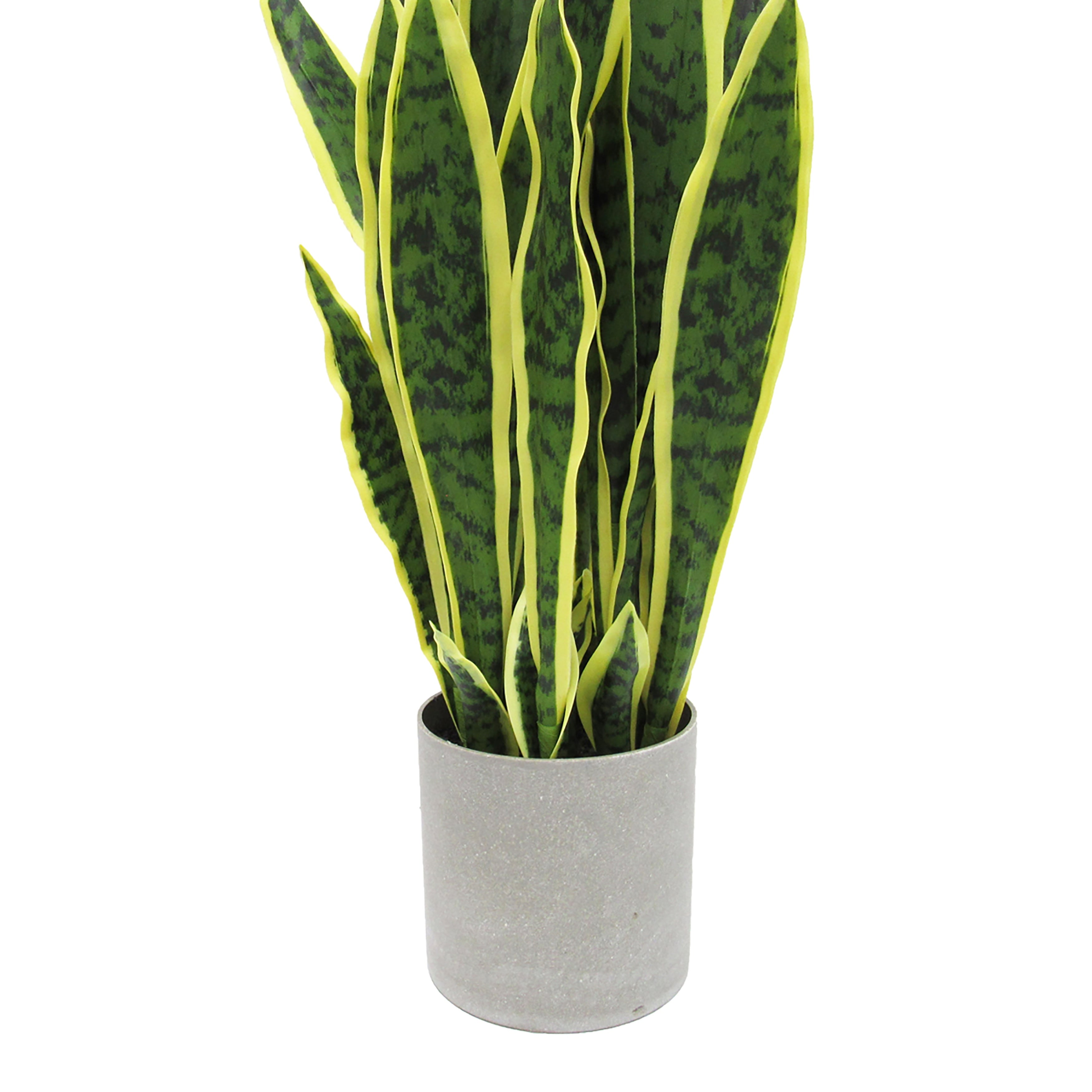 Artificial Sansevieria Snake Plant in Grey Pot