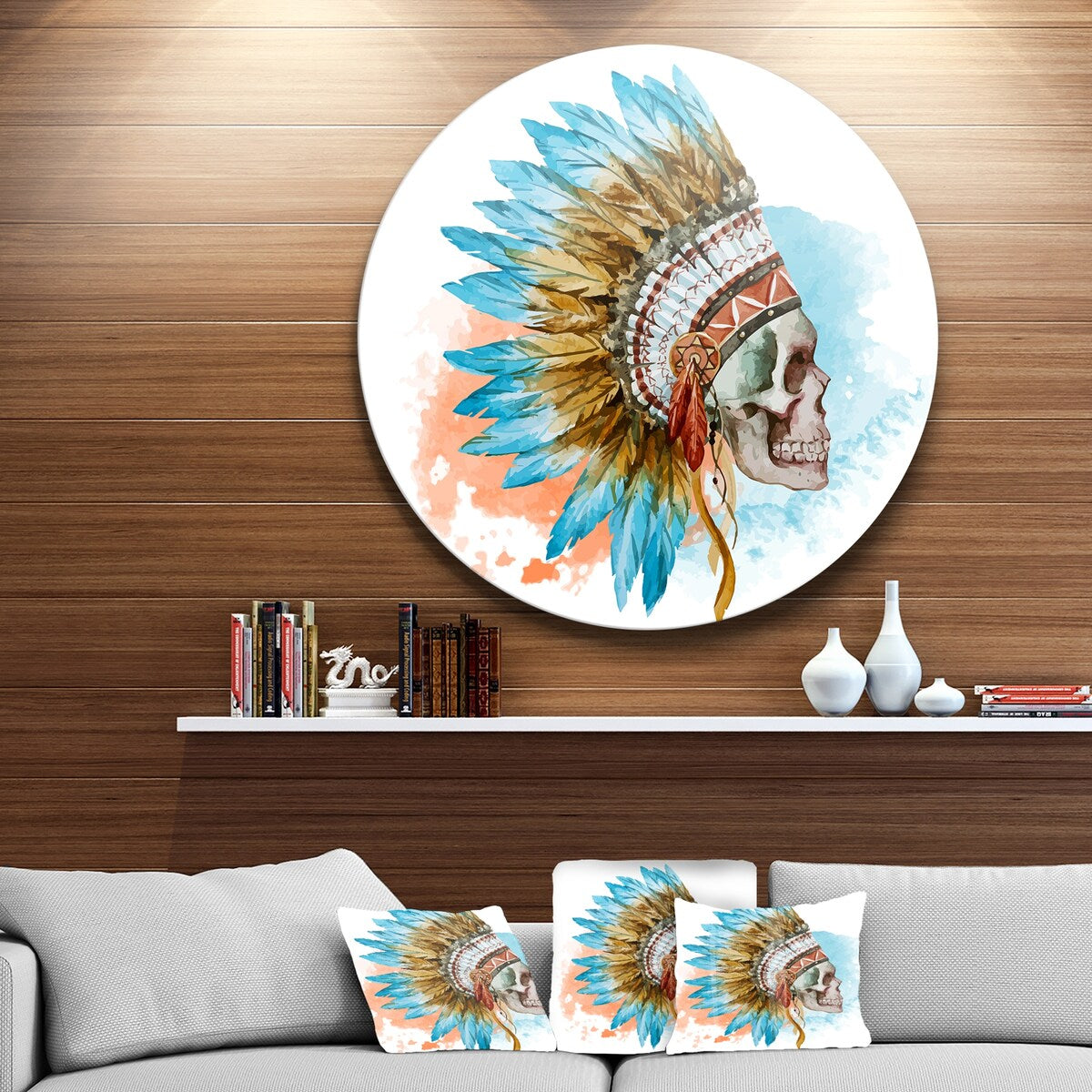 Designart 'Ethnic Skull' Digital Disc Aluminium Artwork