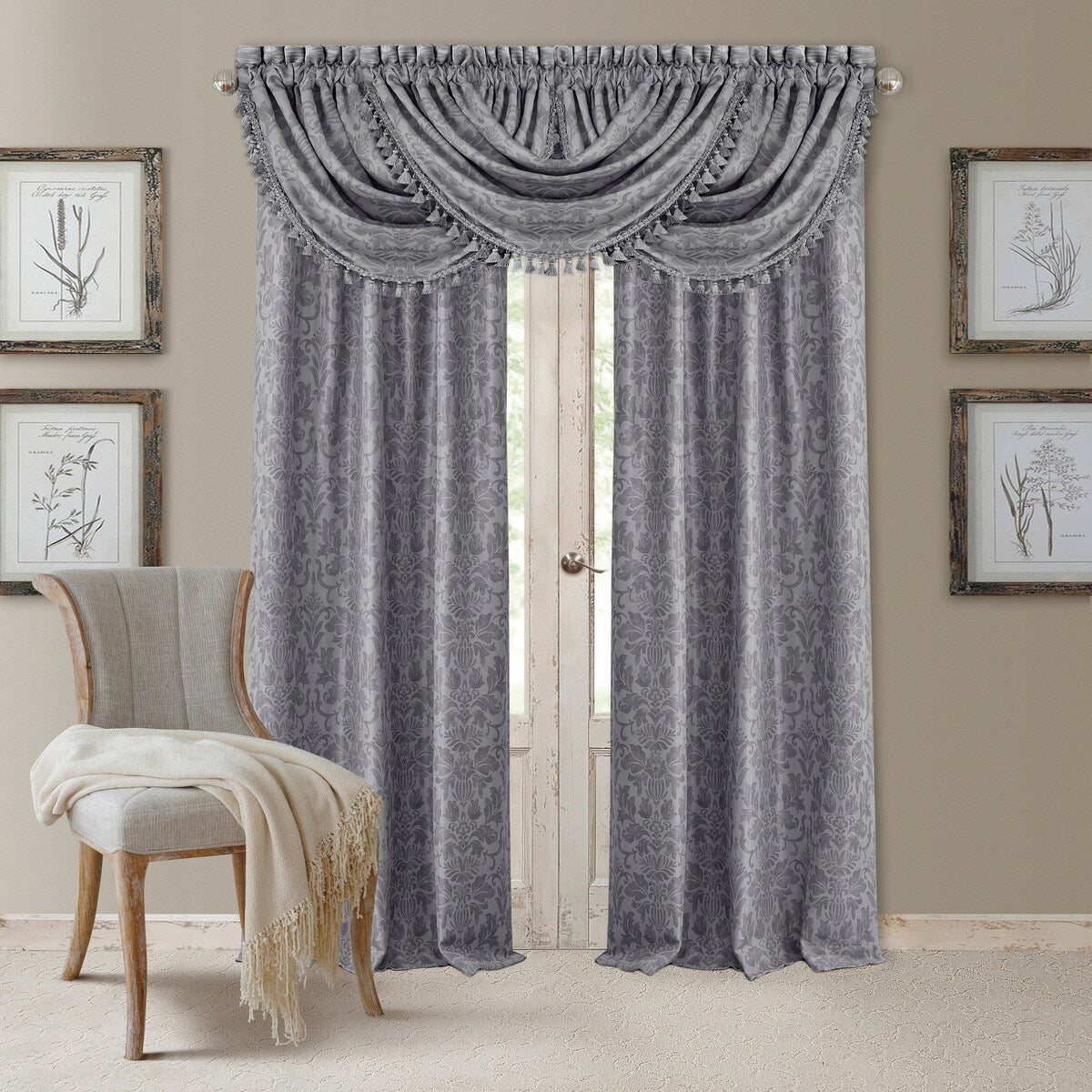 Elrene Antonia Blackout Rod Pocket/Back Tab Window Valance