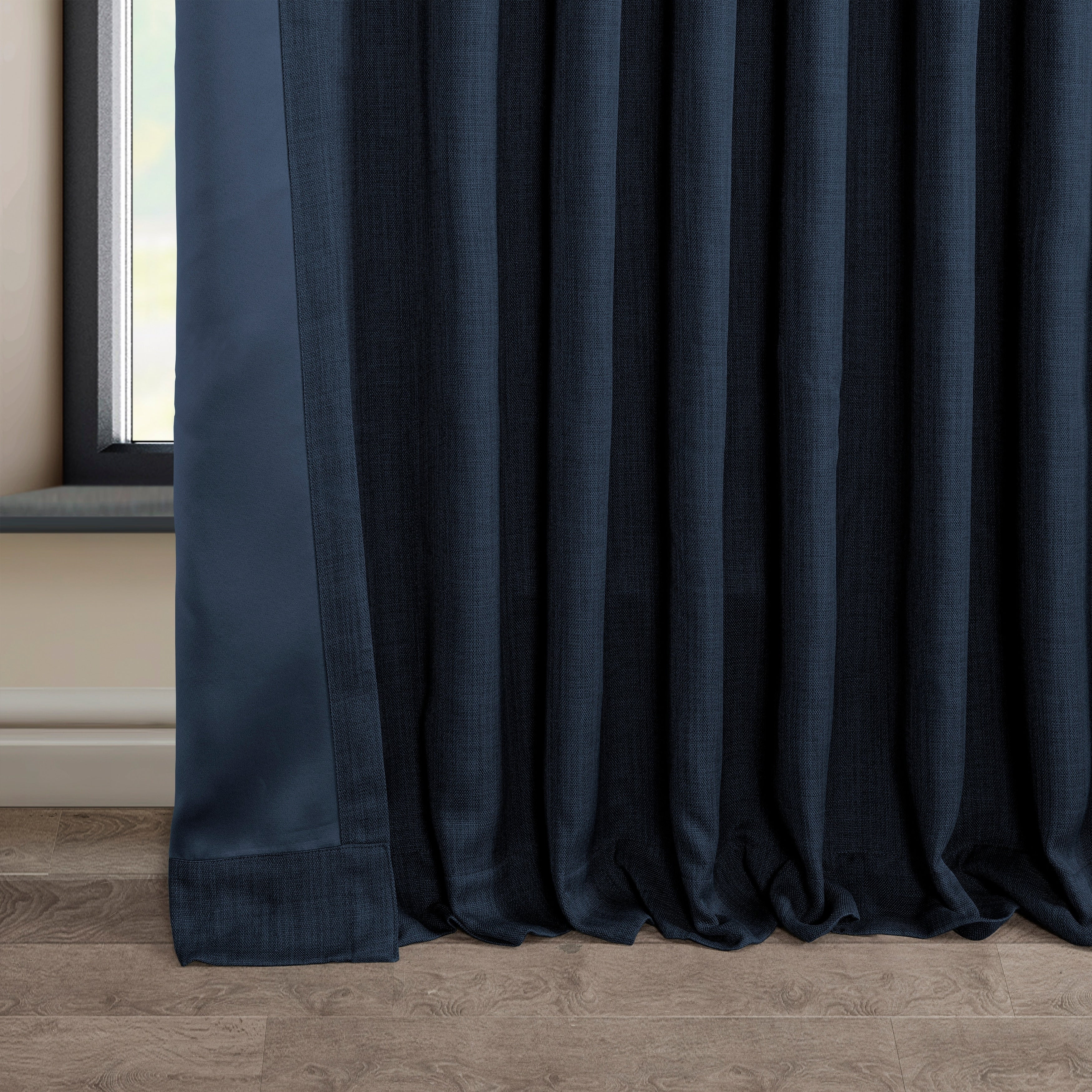 Exclusive Fabrics Faux Linen Extra Wide Room Darkening Curtains (1 Panel)