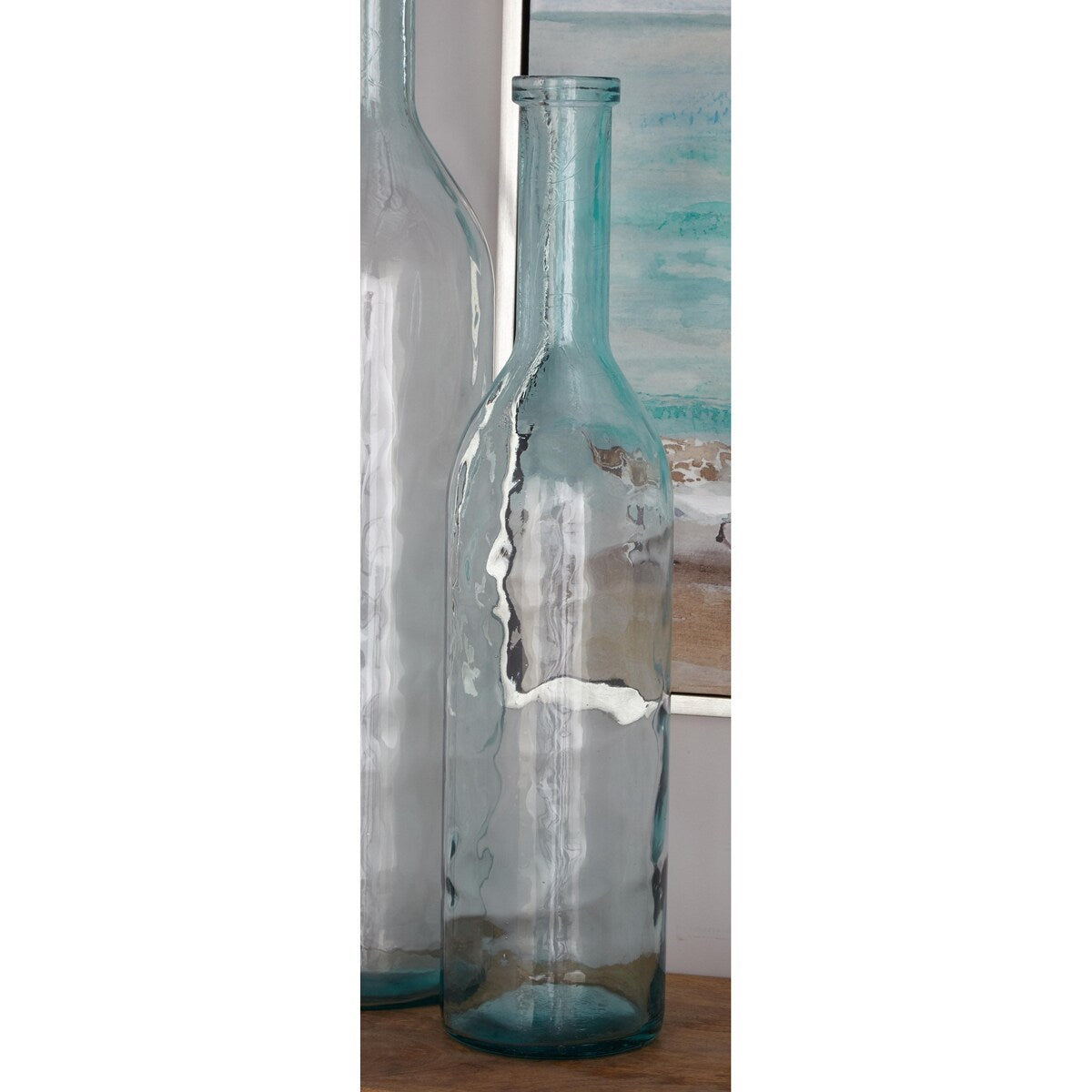 Recycled Glass Handmade Spanish Decorative Vase - Clear, Blue or Teal - Roche River Decor