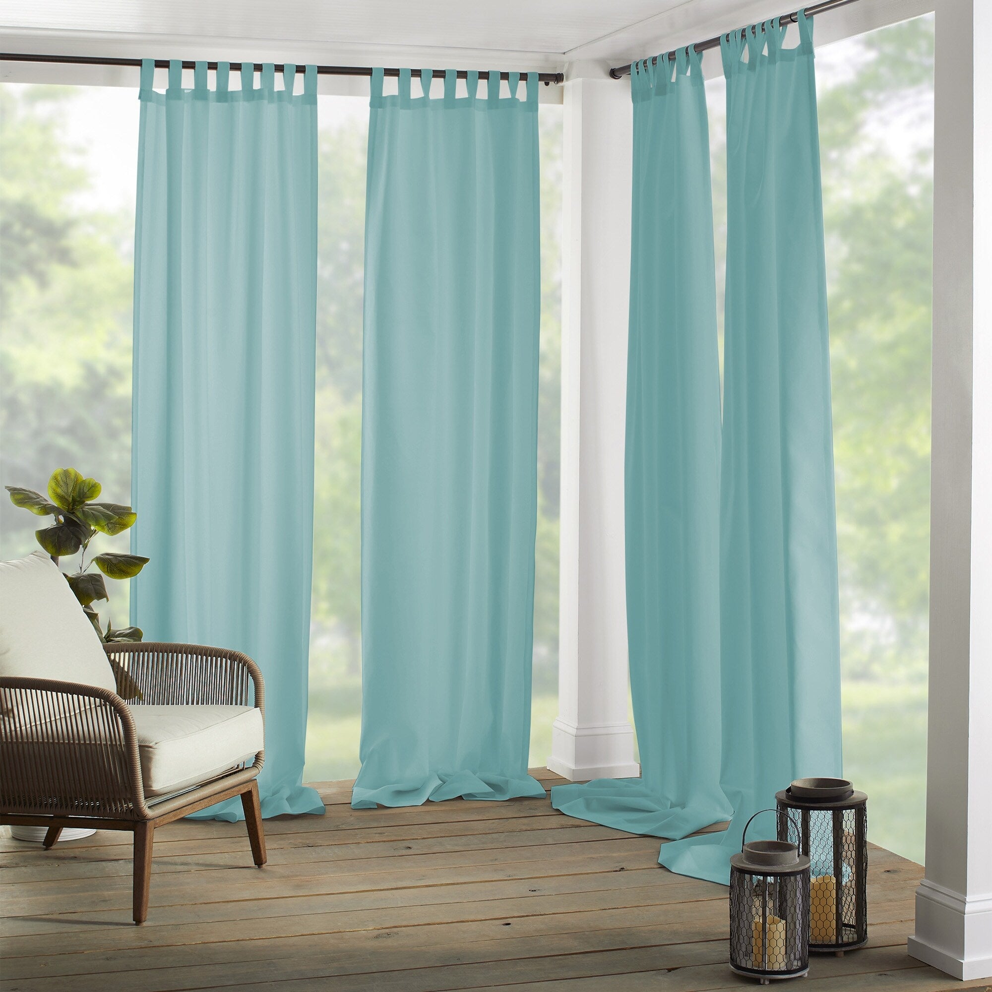 Matine Indoor/Outdoor Tab Top Single Curtain Panel