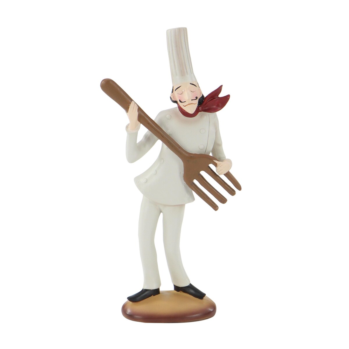 Polystone Chef Decorative Sculpture with Musical Instruments - Set of 3 White - Roche River Decor