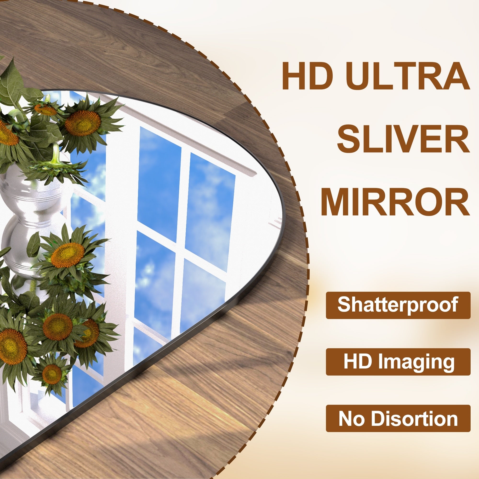 Modern Arched Full Length Aluminum Alloy Floor Mirror Standing Mirror