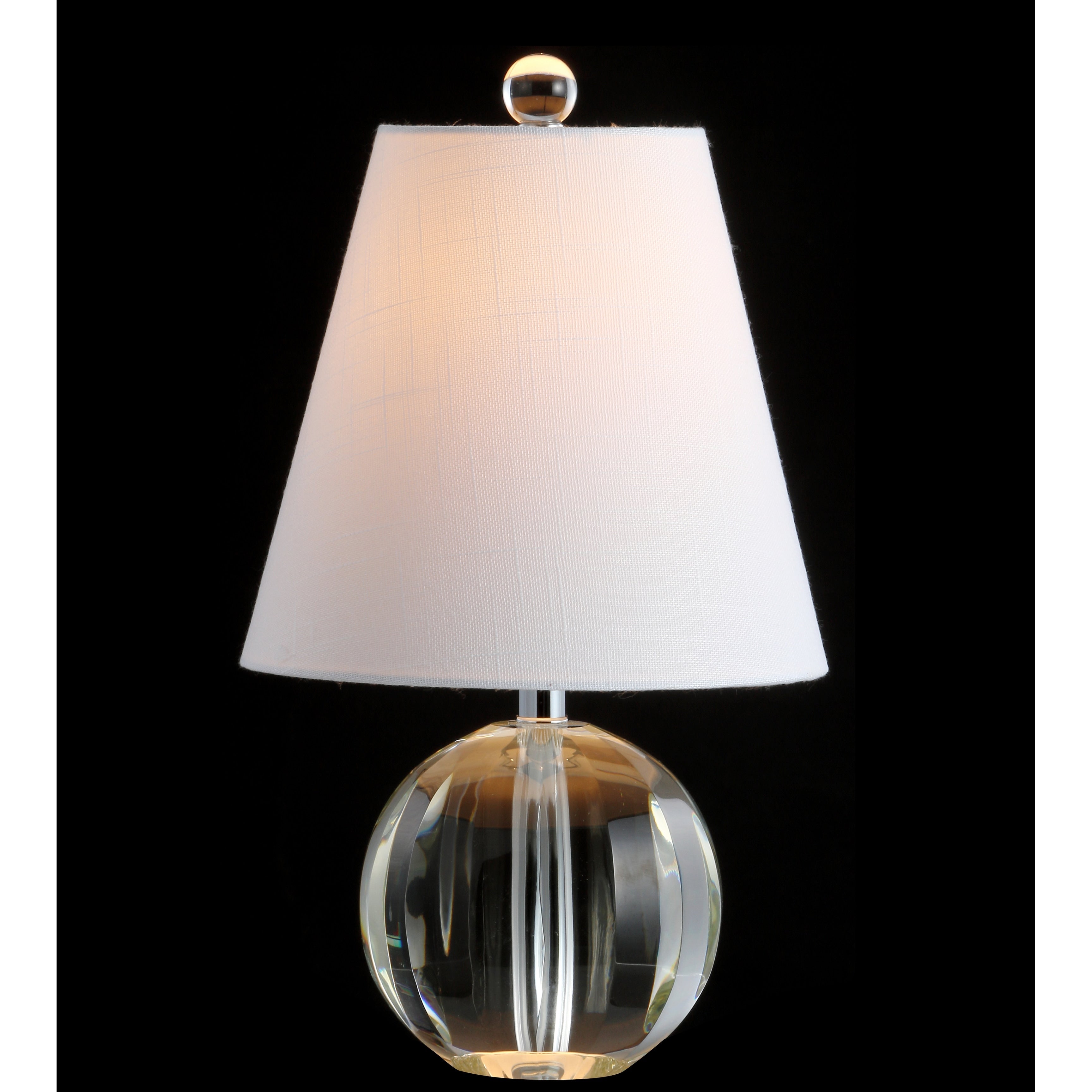 Wyman 16 Crystal Ball/Metal LED Table Lamp, Clear by JONATHAN Y