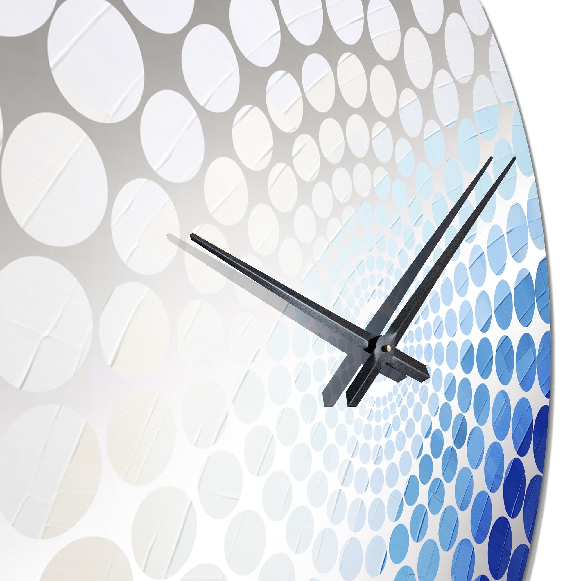 Designart Blue And White Arc Of Simplicity Blue Rainbow Clocks Traditional Wall Clocks For Hallway Décor