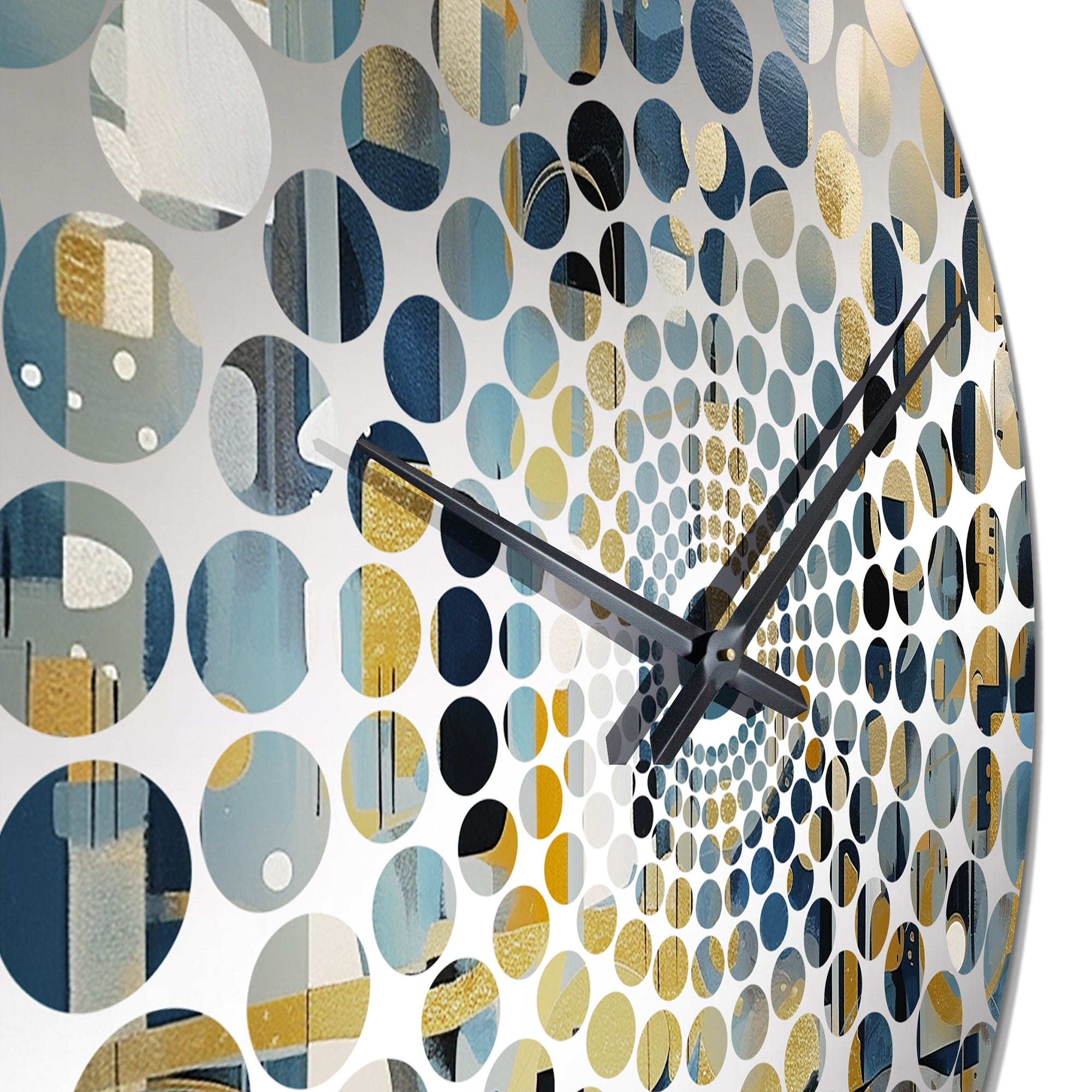 Designart Transcending Reality IV Blue Abstract Landscapes Clocks Modern Wall Clocks For Living Room Décor