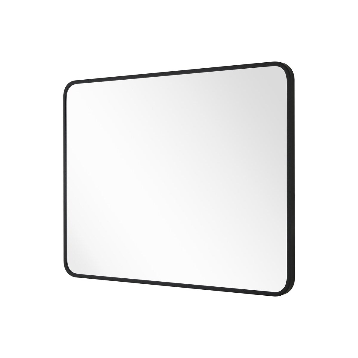 Rounded Rectangular Metal Framed Bathroom Vanity Mirror