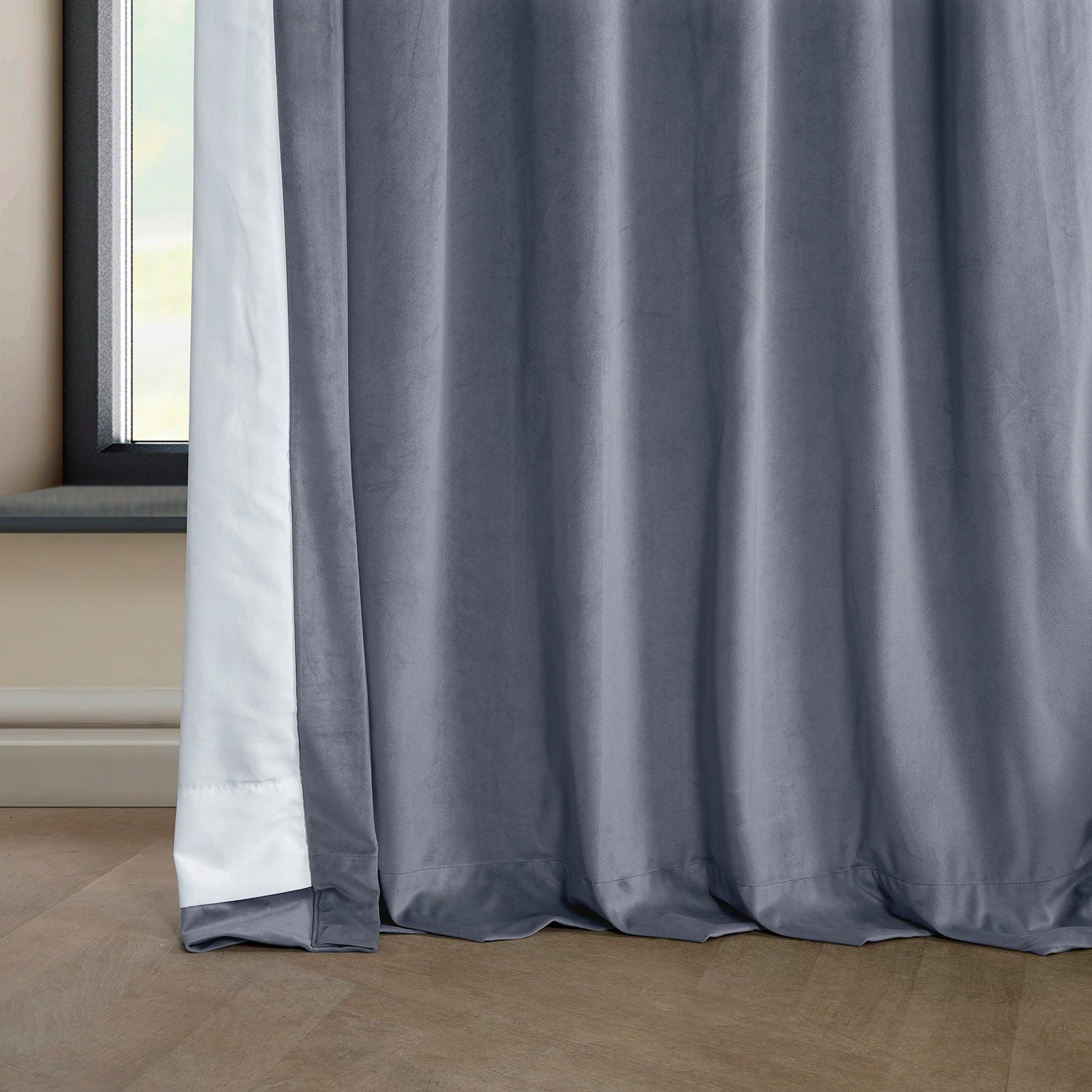 Exclusive Fabrics Heritage Plush Velvet Room Darkening Curtain (1 Panel) - Luxurious Single Drapery for Enhanced Room Darkening