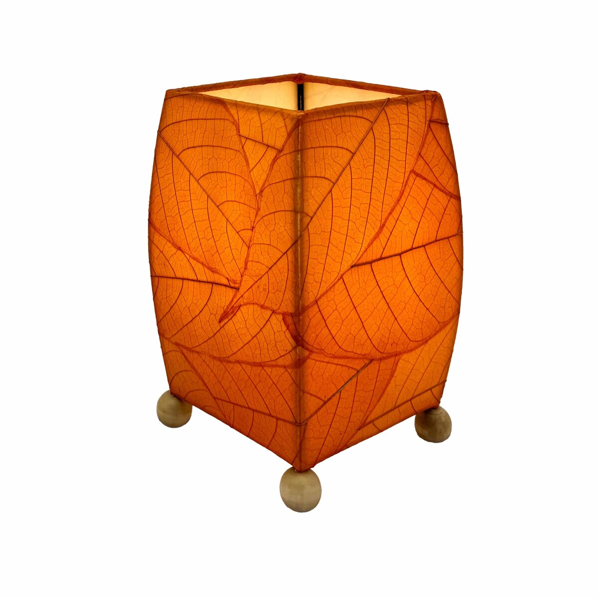 Eangee Handmade Mini Square Cocoa Leaf Lamp