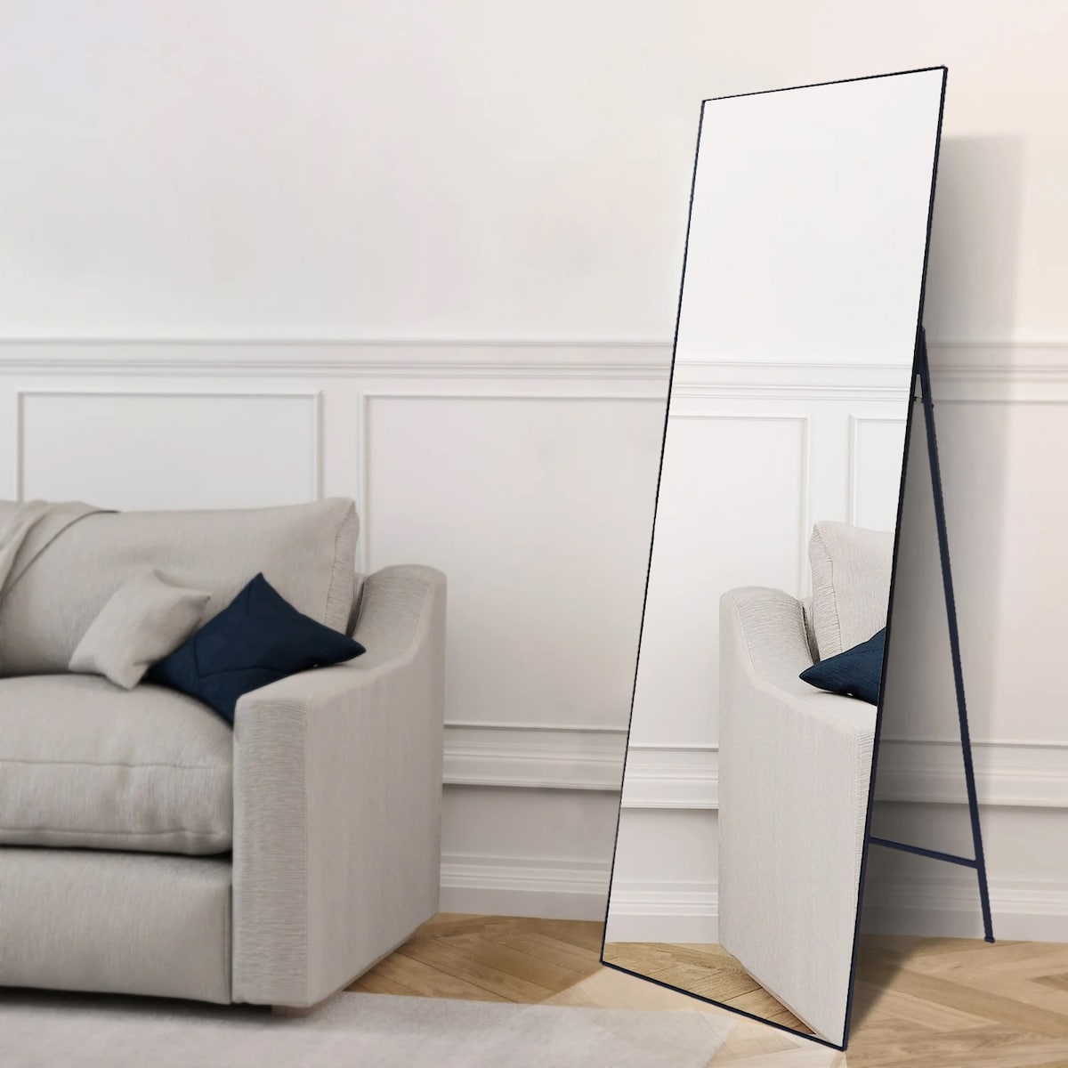 Rectangular Metal Framed Full Length Mirror