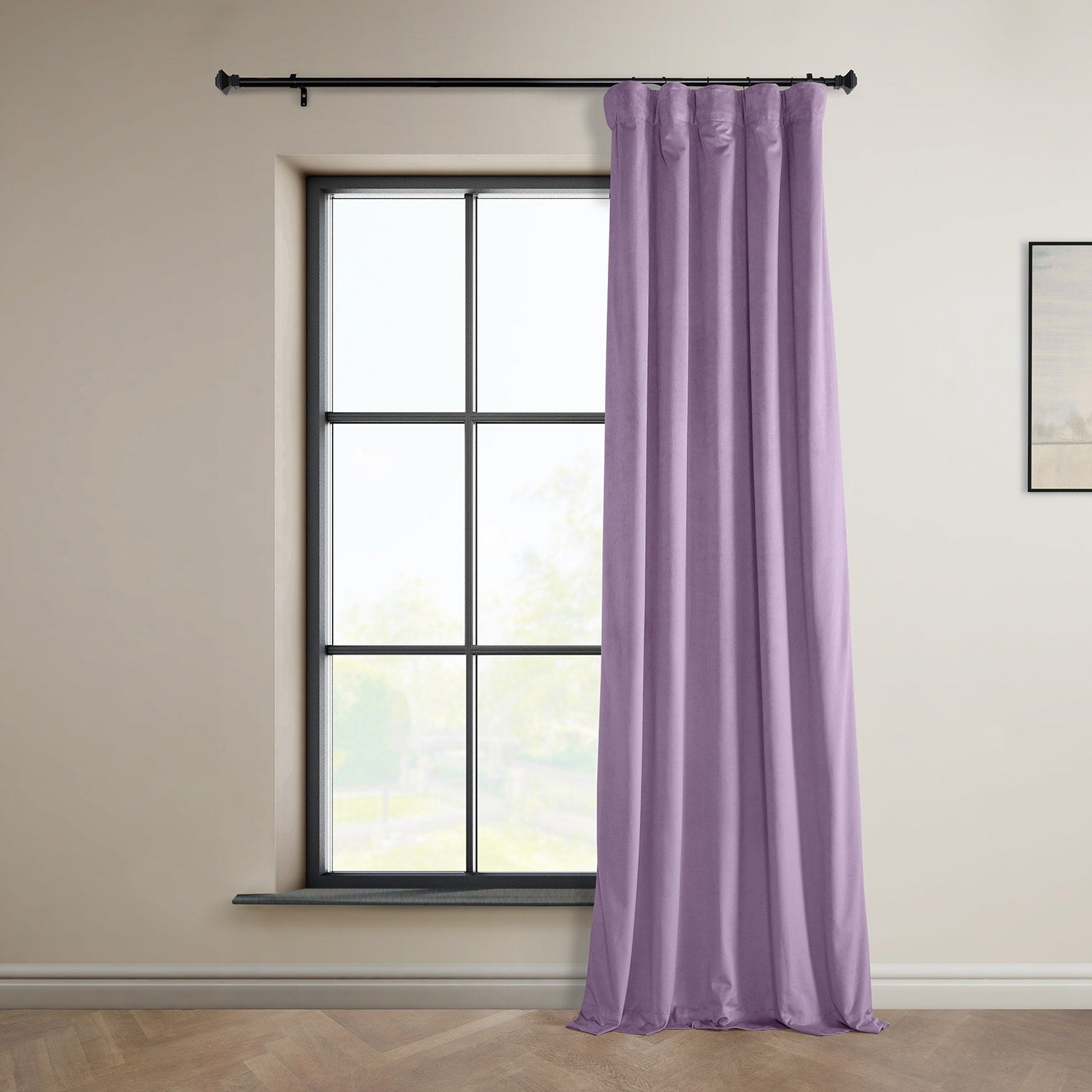 Exclusive Fabrics Heritage Plush Velvet Room Darkening Curtain (1 Panel) - Luxurious Single Drapery for Enhanced Room Darkening