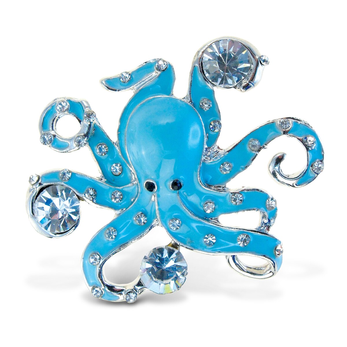 CoTa Global Octopus Sparkling Refrigerator Magnet with Crystals - 2.15 Inch