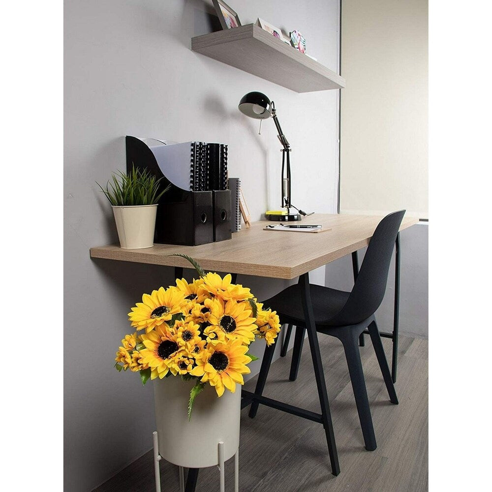 2 Artificial Sunflowers in Yellow - Fake Flowers Artificial Plant for Home Décor