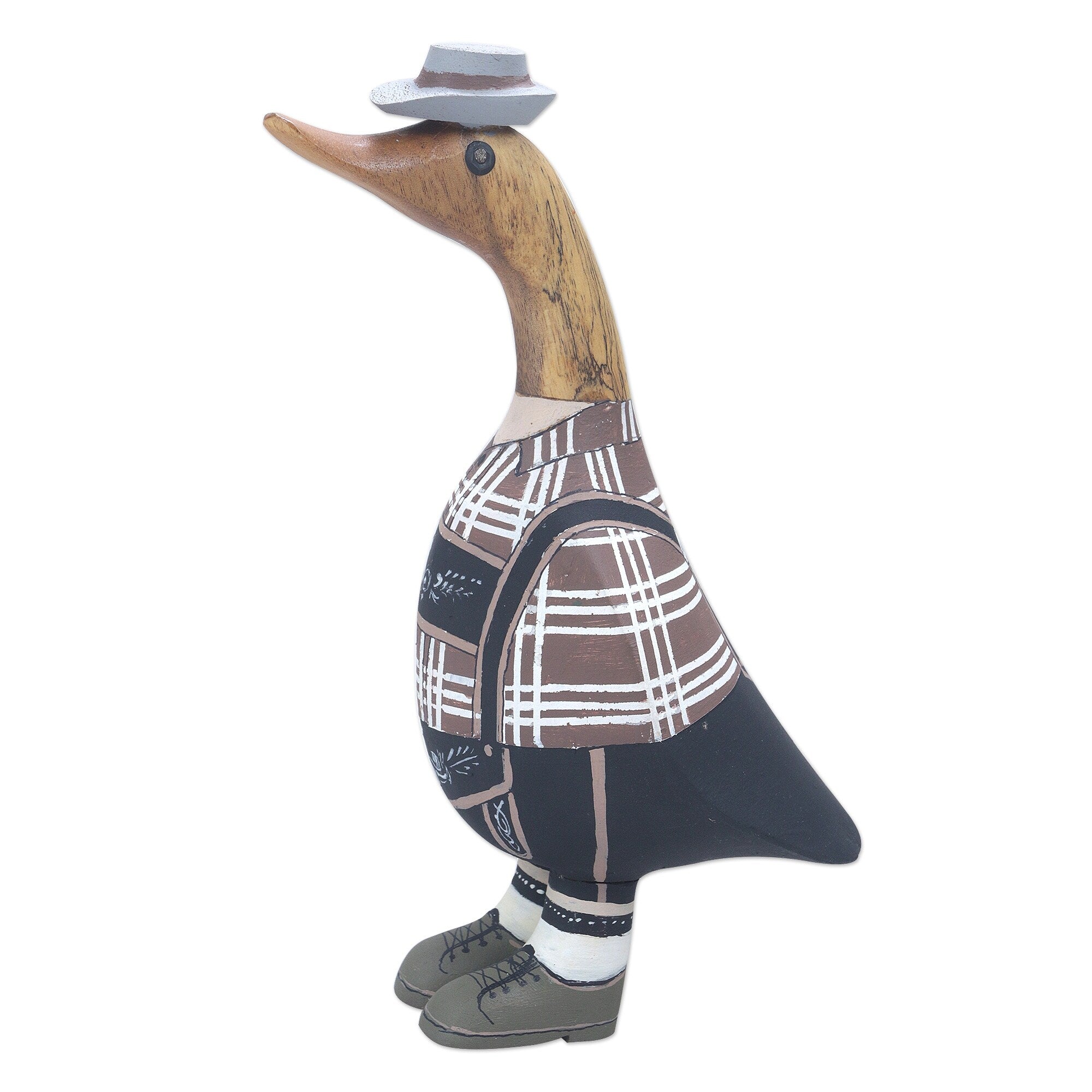 Novica Handmade Mister Duck In Germany Wood Sculpture