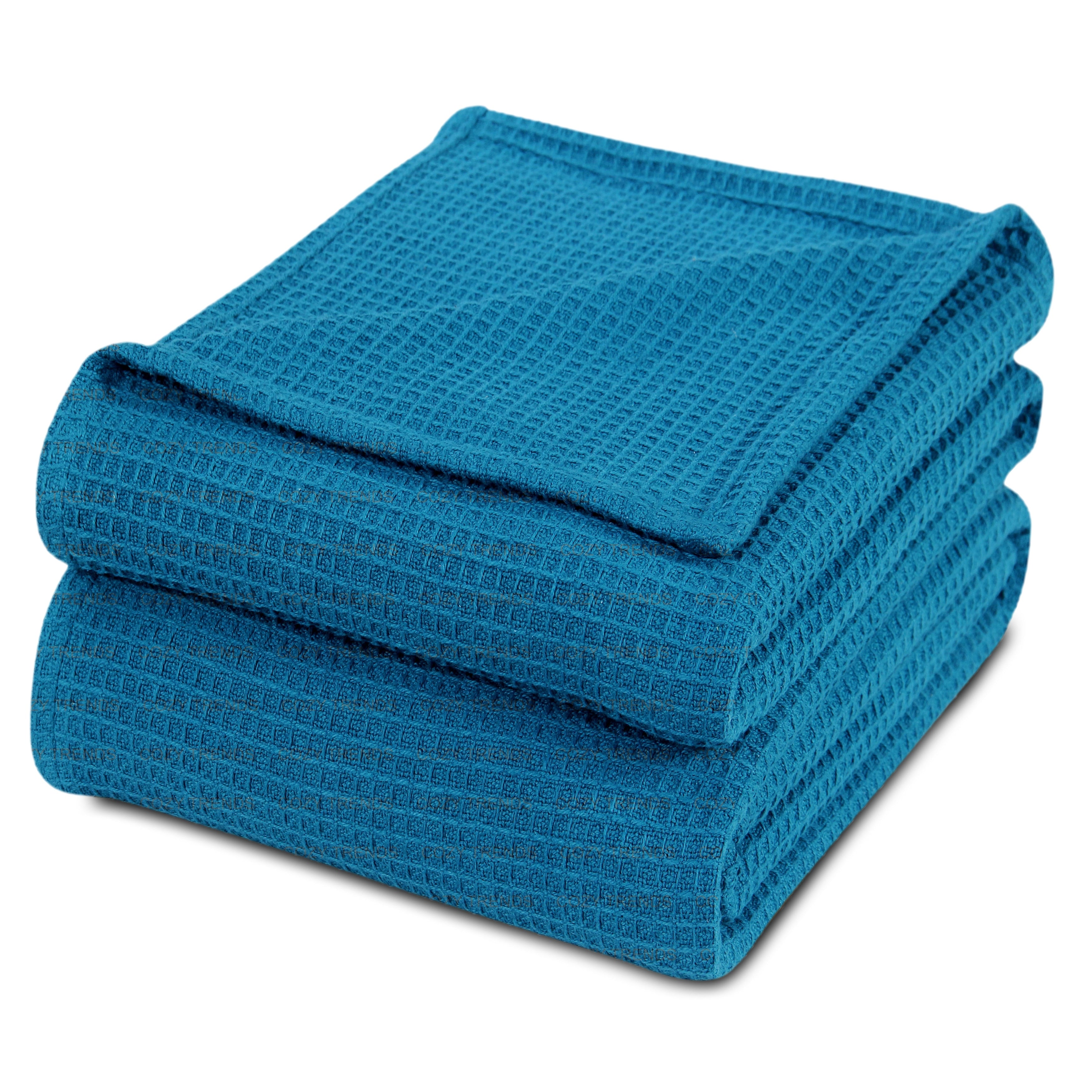 100-percent Cotton Waffle Weave Medium Weight All Season Thermal Blankets