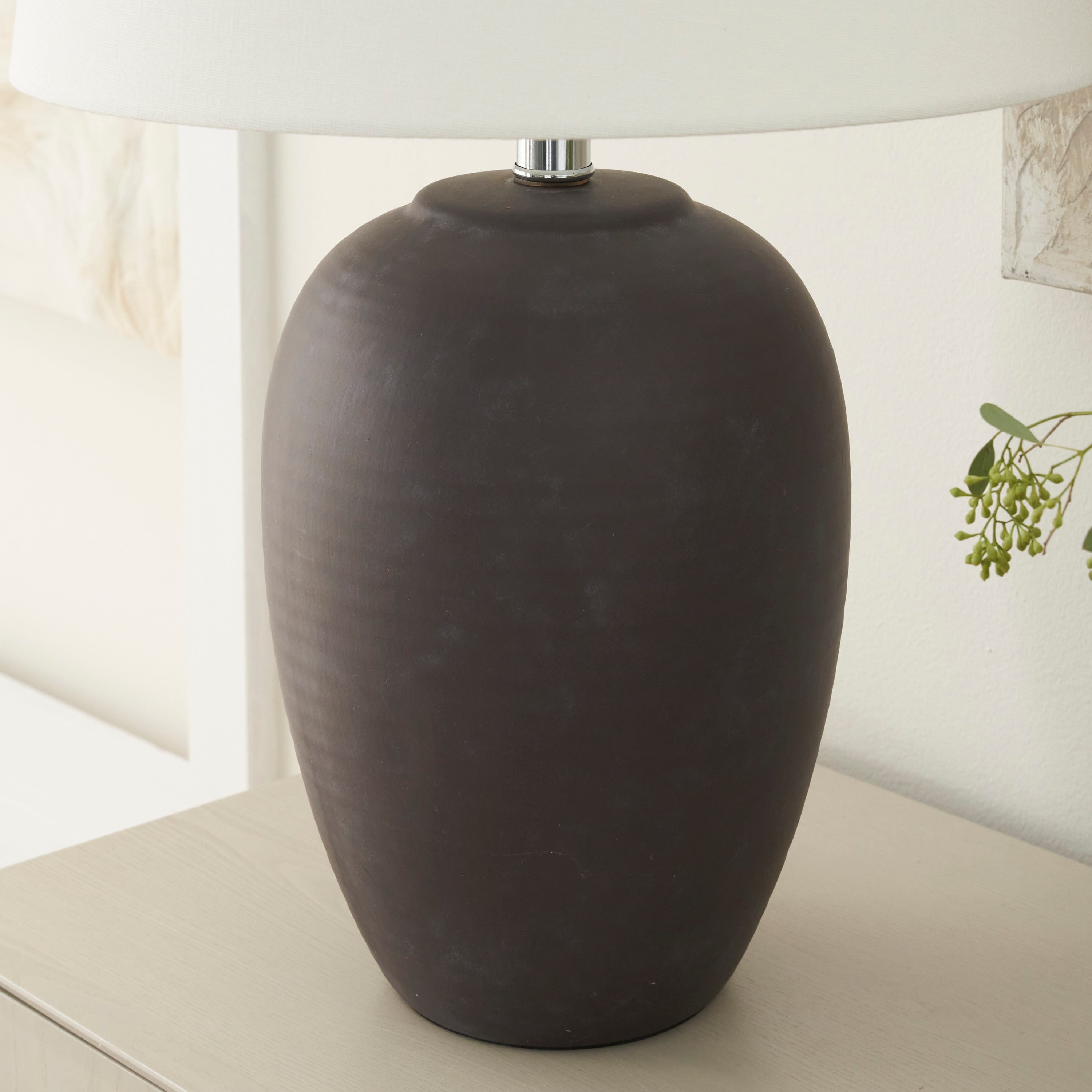 Nourison 23 Unglazed Ceramic Jar Table Lamp