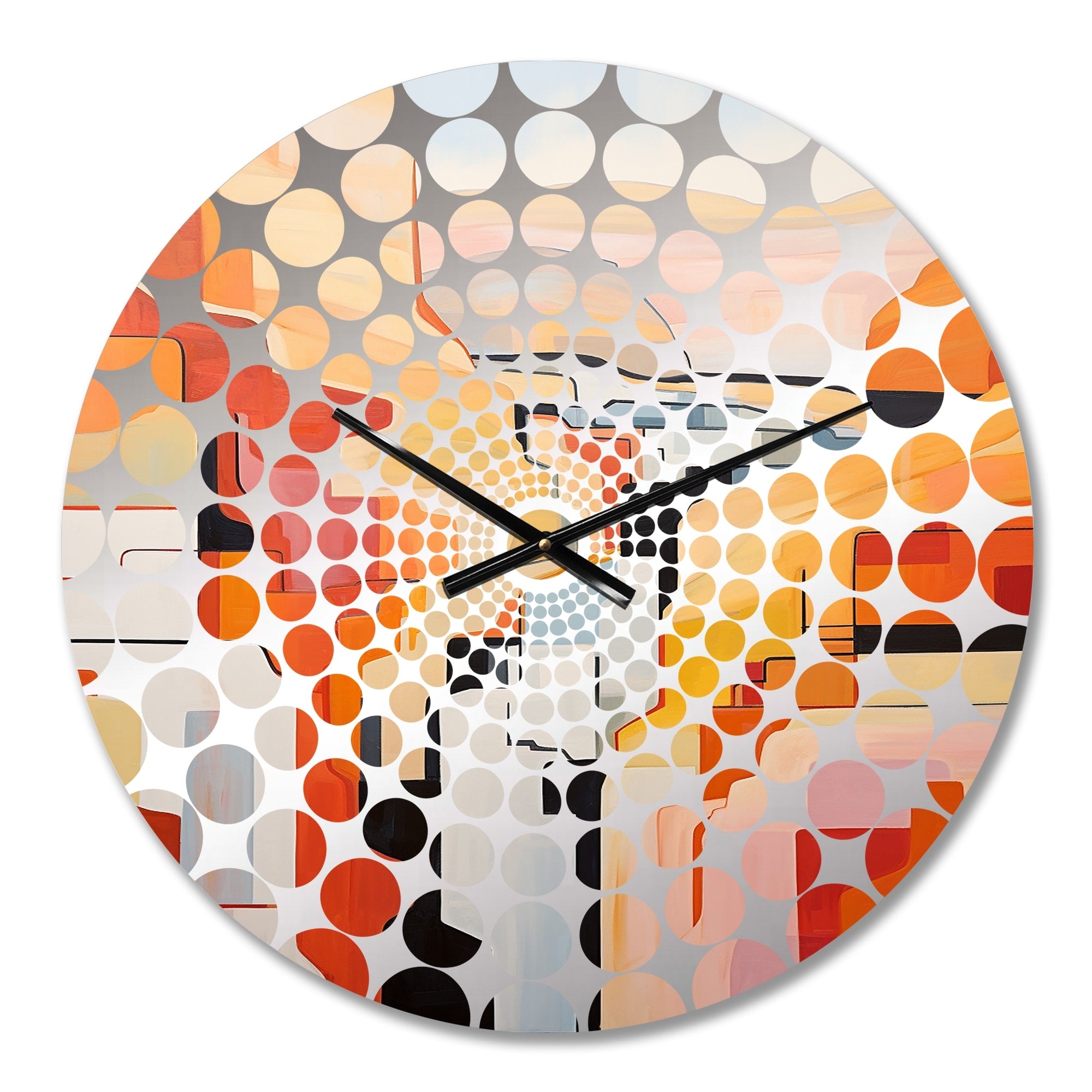 Designart Abstract Canyon Desert Storm I Orange Canyon Clocks Traditional Wall Clocks For Hallway Décor