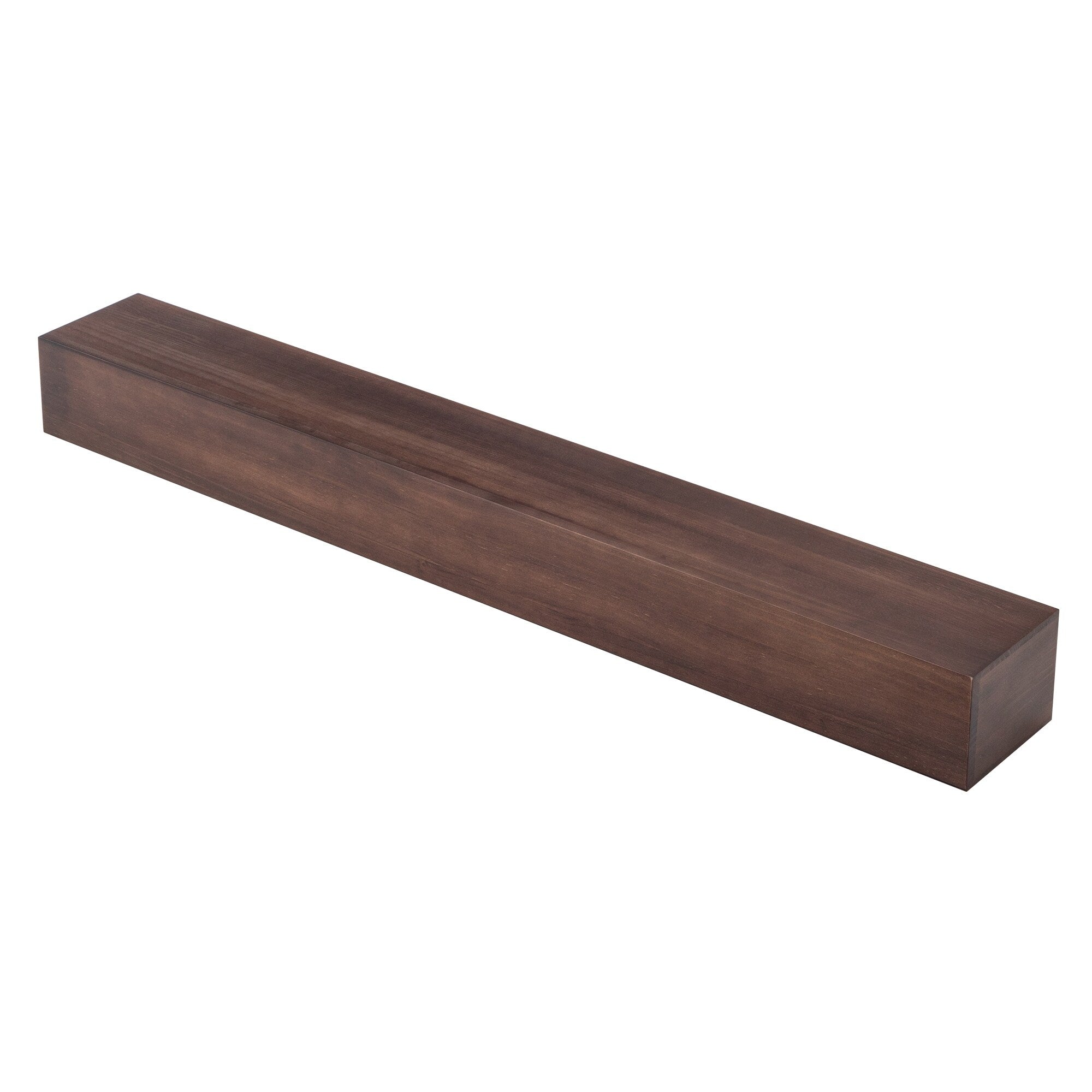 Solid Pine Wall Mounted 72-inch Fireplace Mantel Floating Shelf Brown