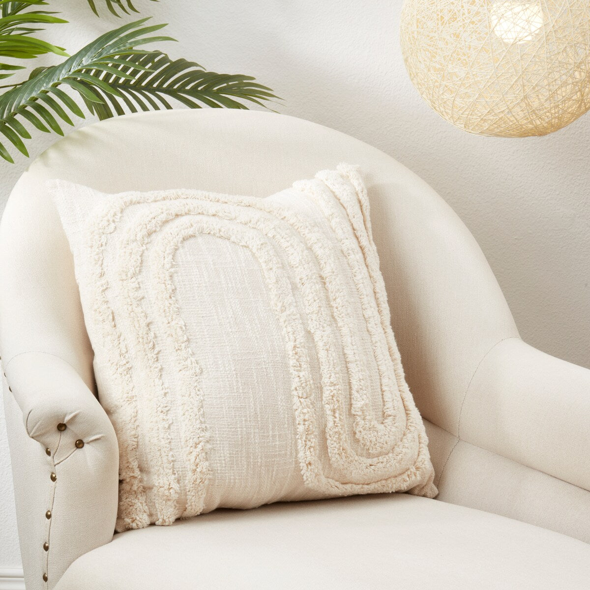 Modern Chic Tufted Throw Pillow