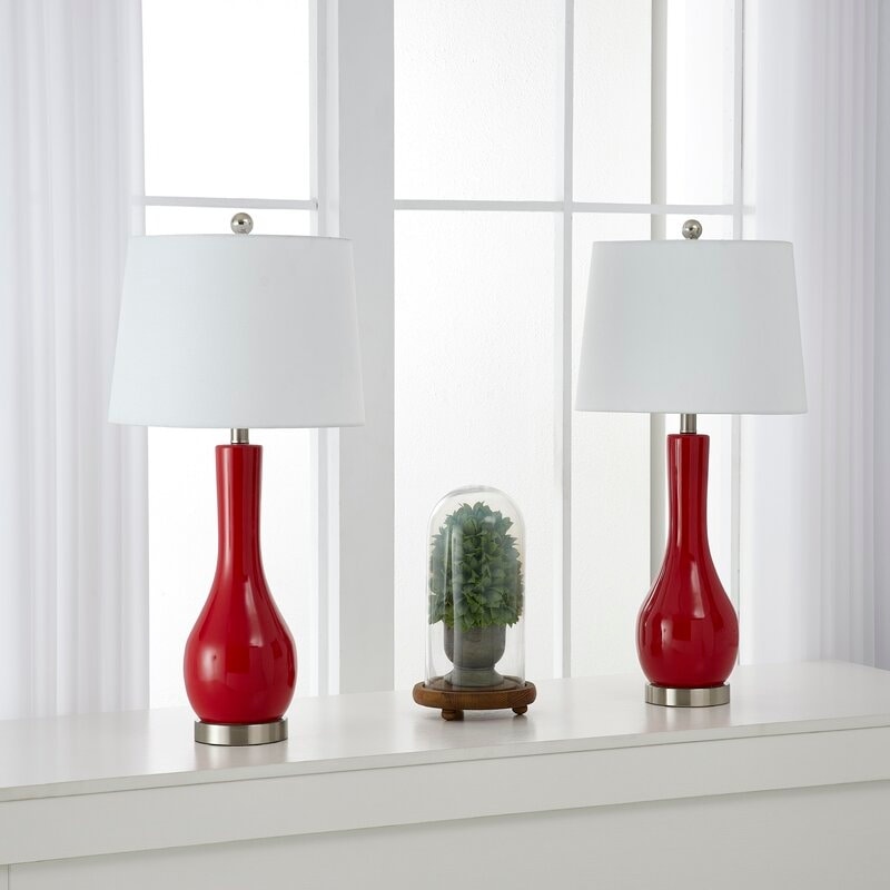 28.5 Ceramic Table Lamp Set with USB (Set of 2)