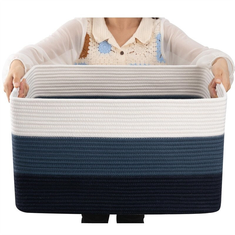 Large Blanket Basket - 17D x 22W x 12H