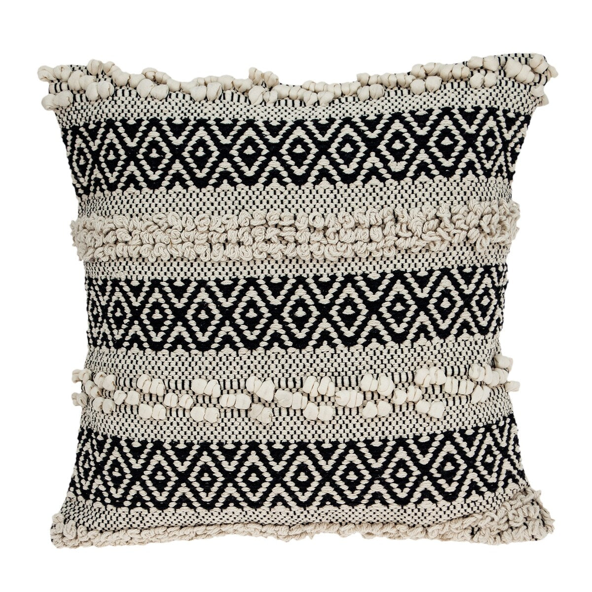 Parkland Collection Abali Transitional Black and White Pillow Cover